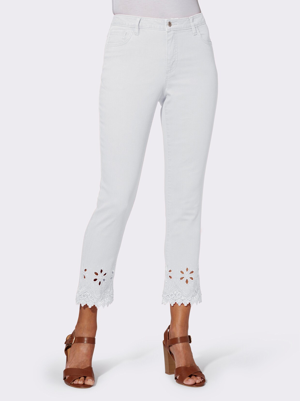 7/8-Jeans - ecru