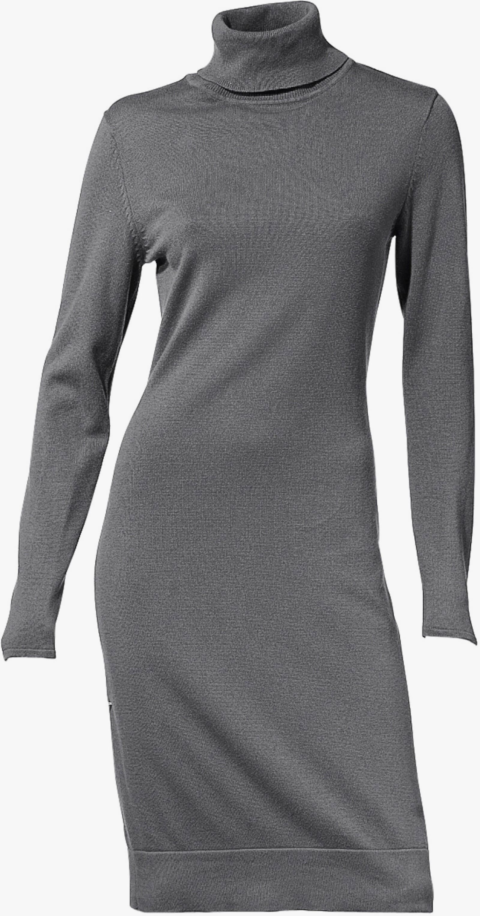 heine Strickkleid mit Rollkragen - grau-melange
