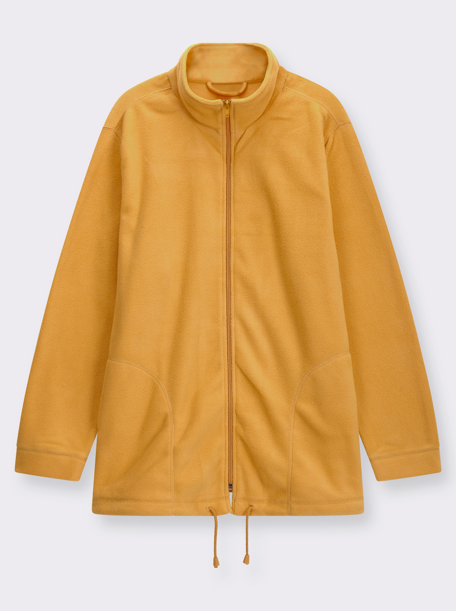 Fleecejacke Kordeldurchzug am Saum - bernstein