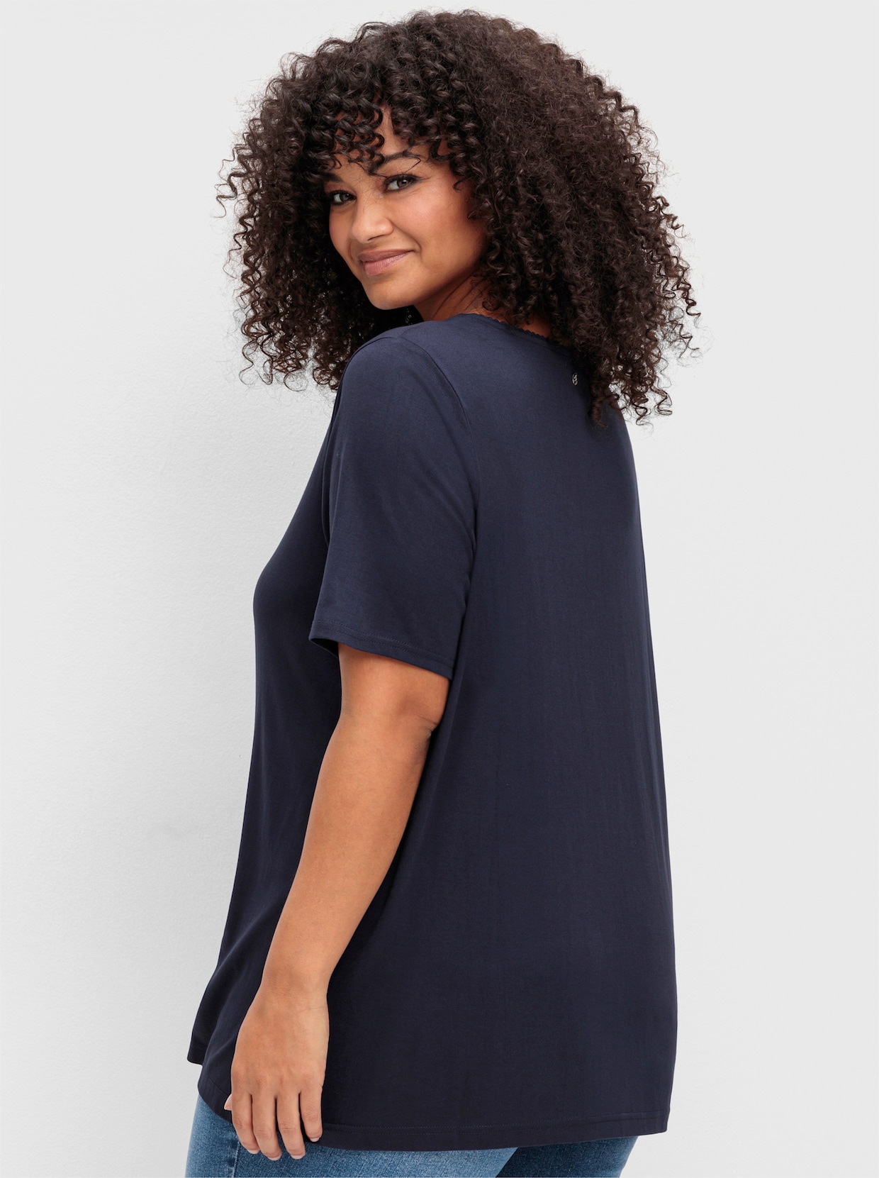 sheego T-Shirt - tiefblau