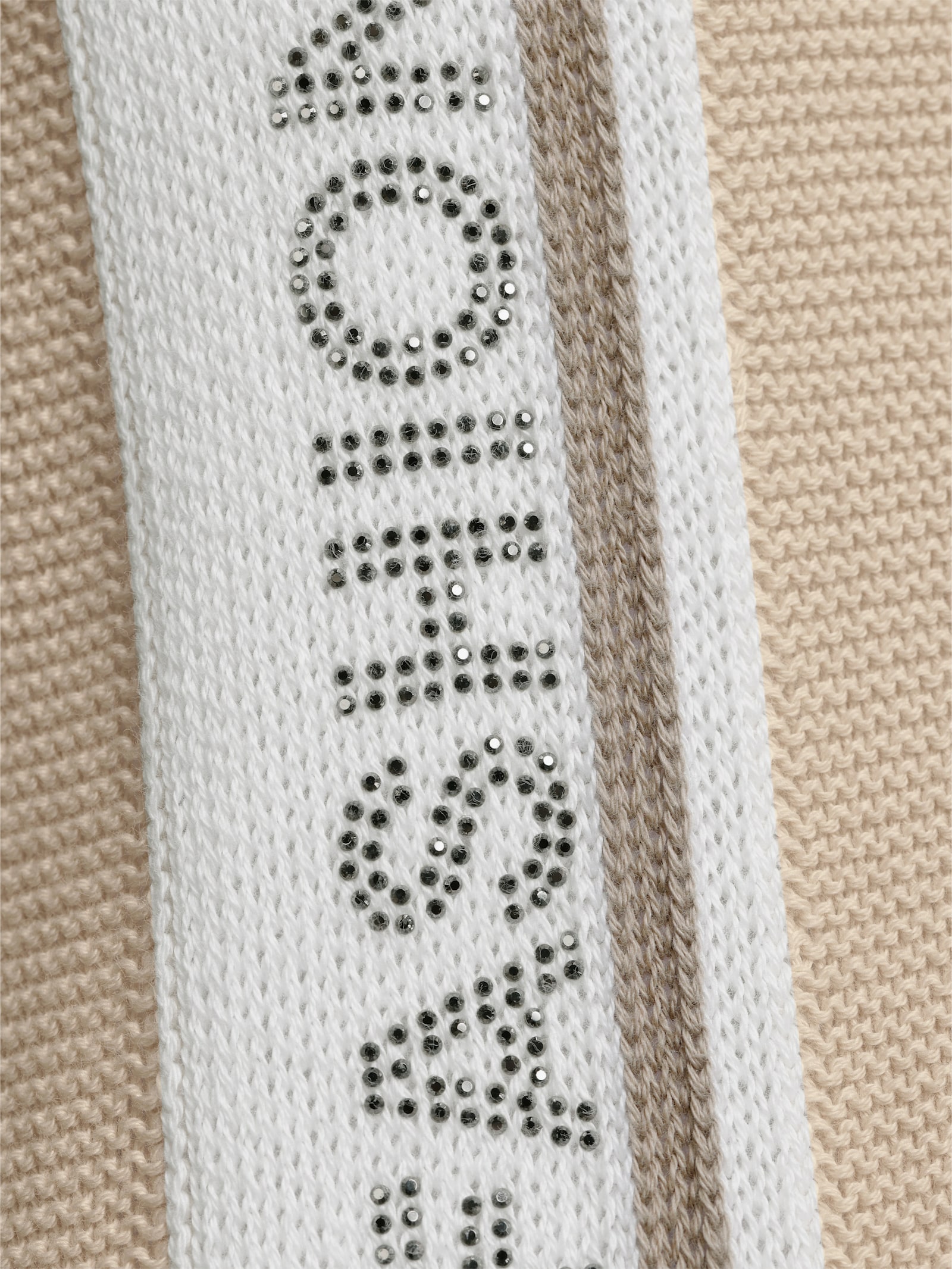 heine Strickjacke mit 2-Wege-Zipper - sand-ecru-gemustert