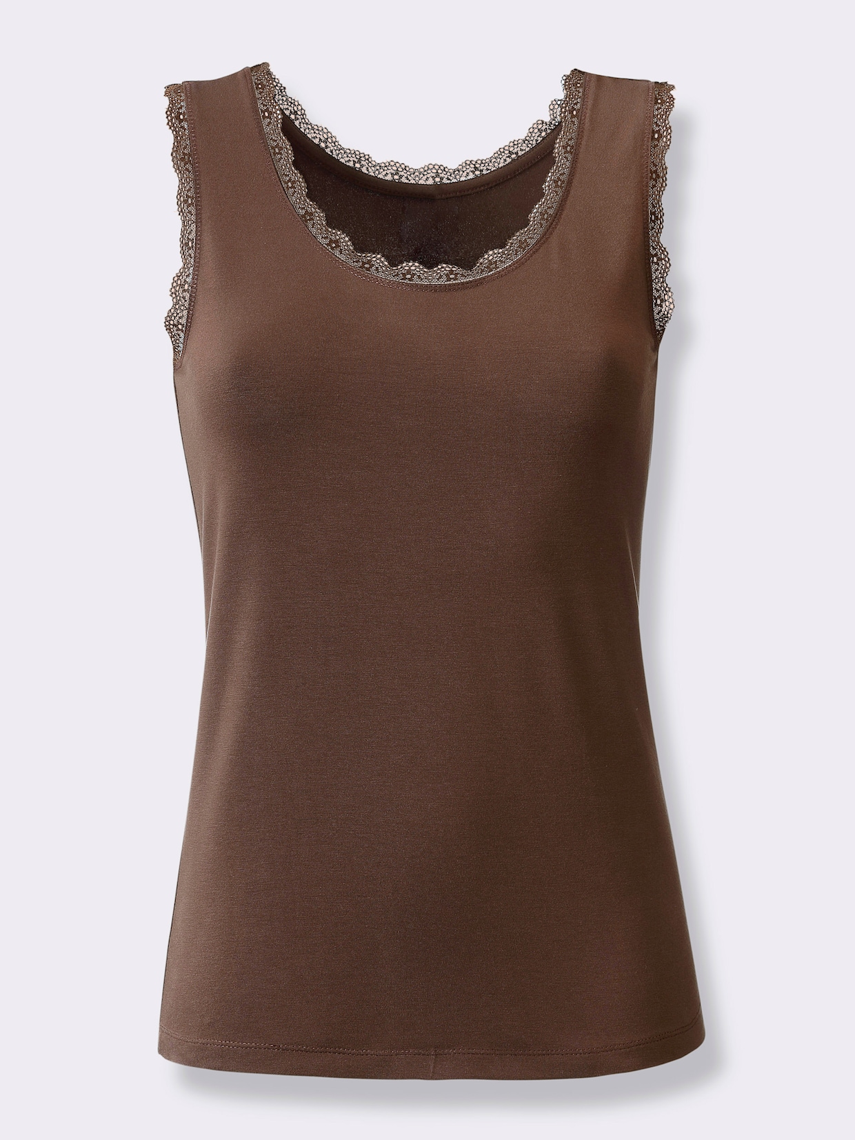 heine Shirttop - chocolade