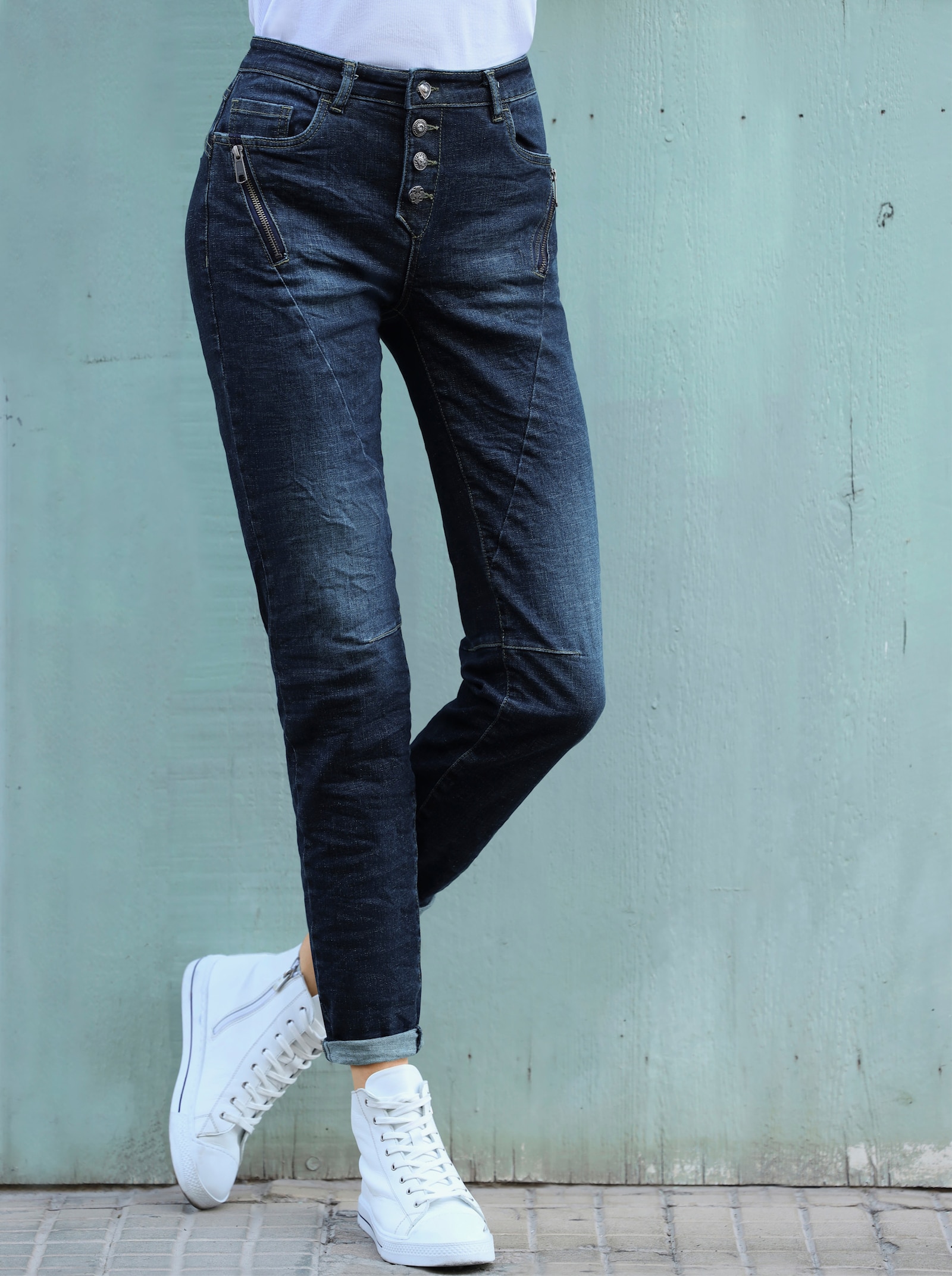 heine Jeans mit Teilungsnähten - dark blue