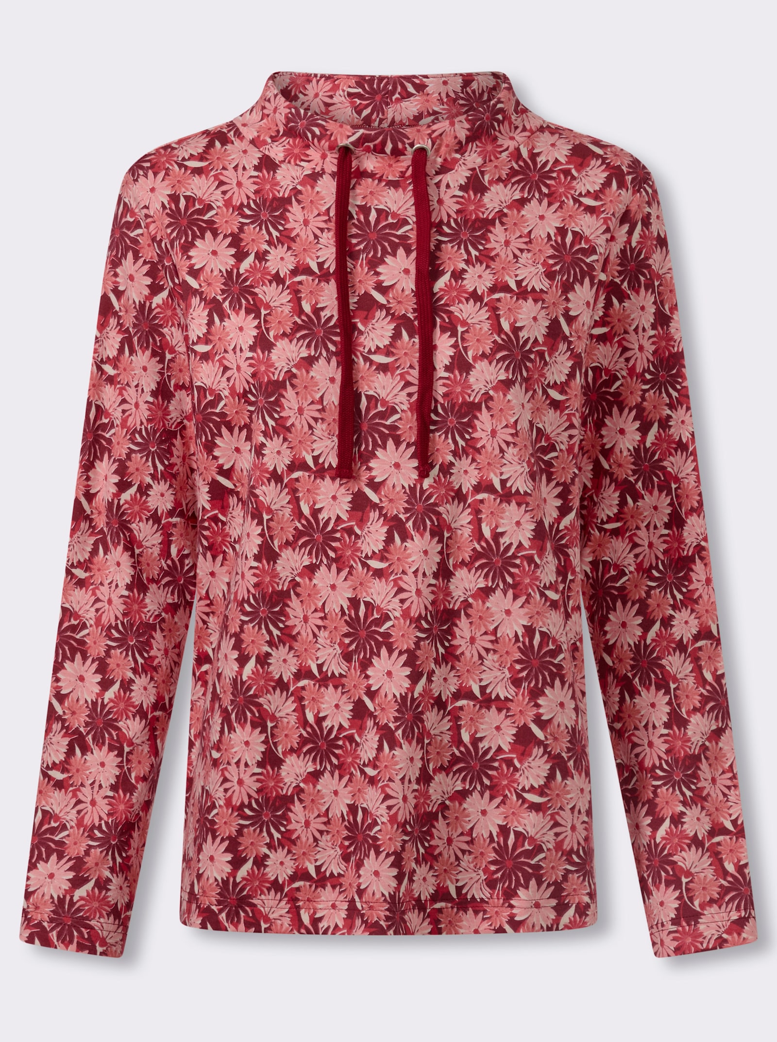 Sweatshirt im Blütenmuster - flamingo-kirsche-bedruckt