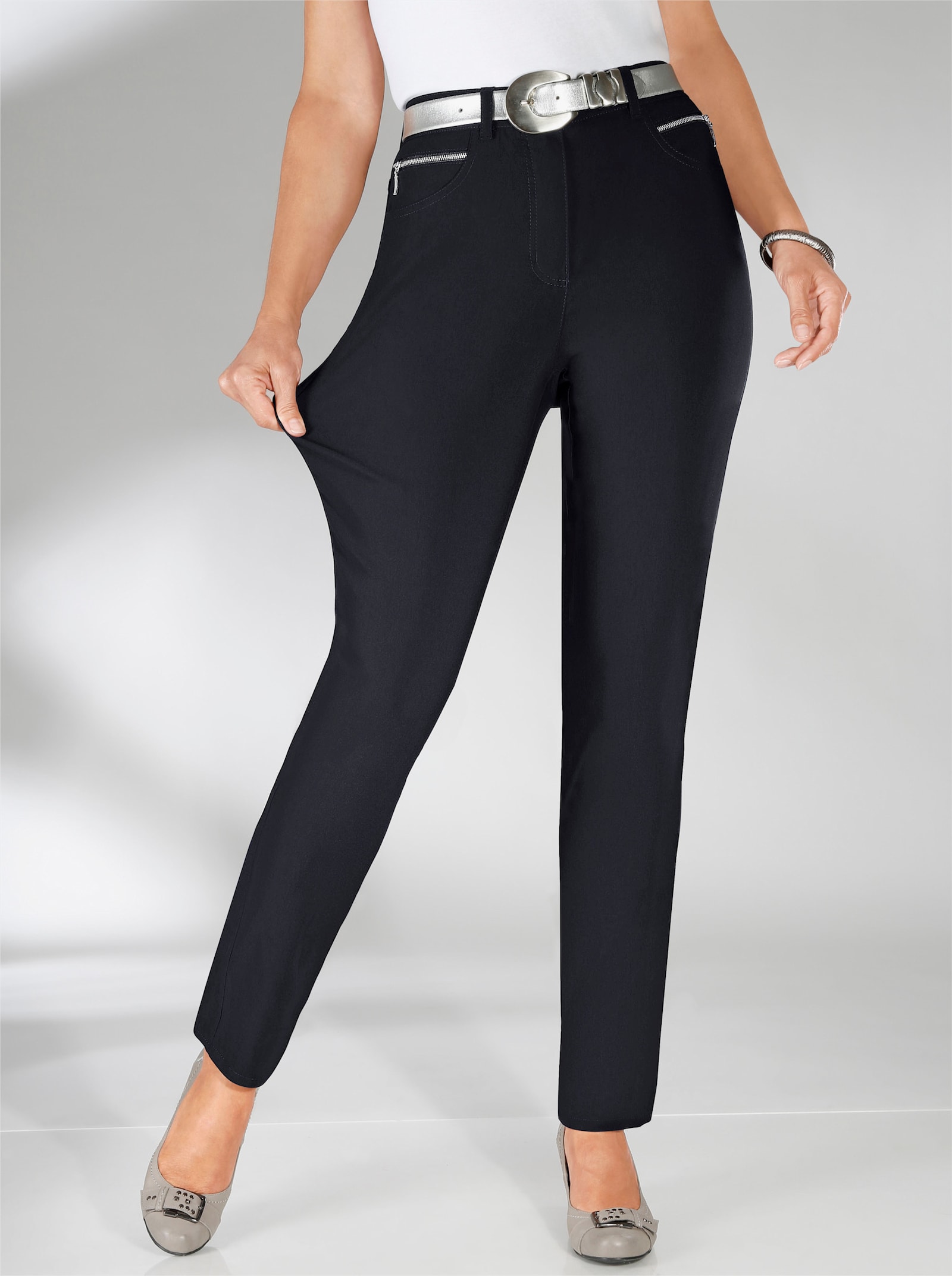 Stehmann Comfort line Thermohose in elastischer Bengalin-Qualität - schwarz