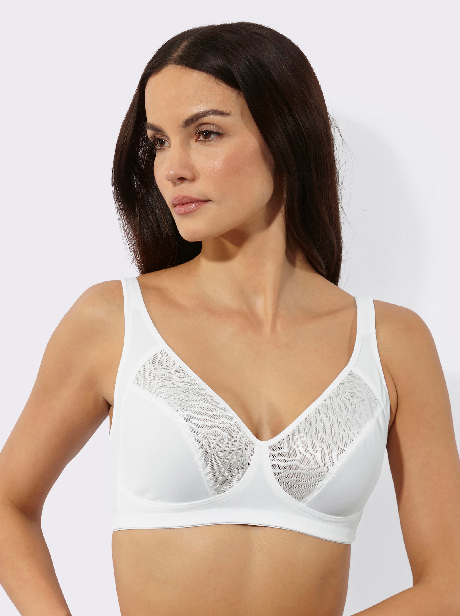 Naturana Komfort-BH ohne Bügel mit 2-geteilten Cups - ecru