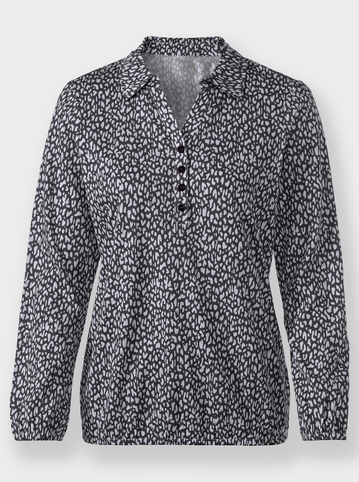 Shirt met lange mouwen - zwart/wit geprint