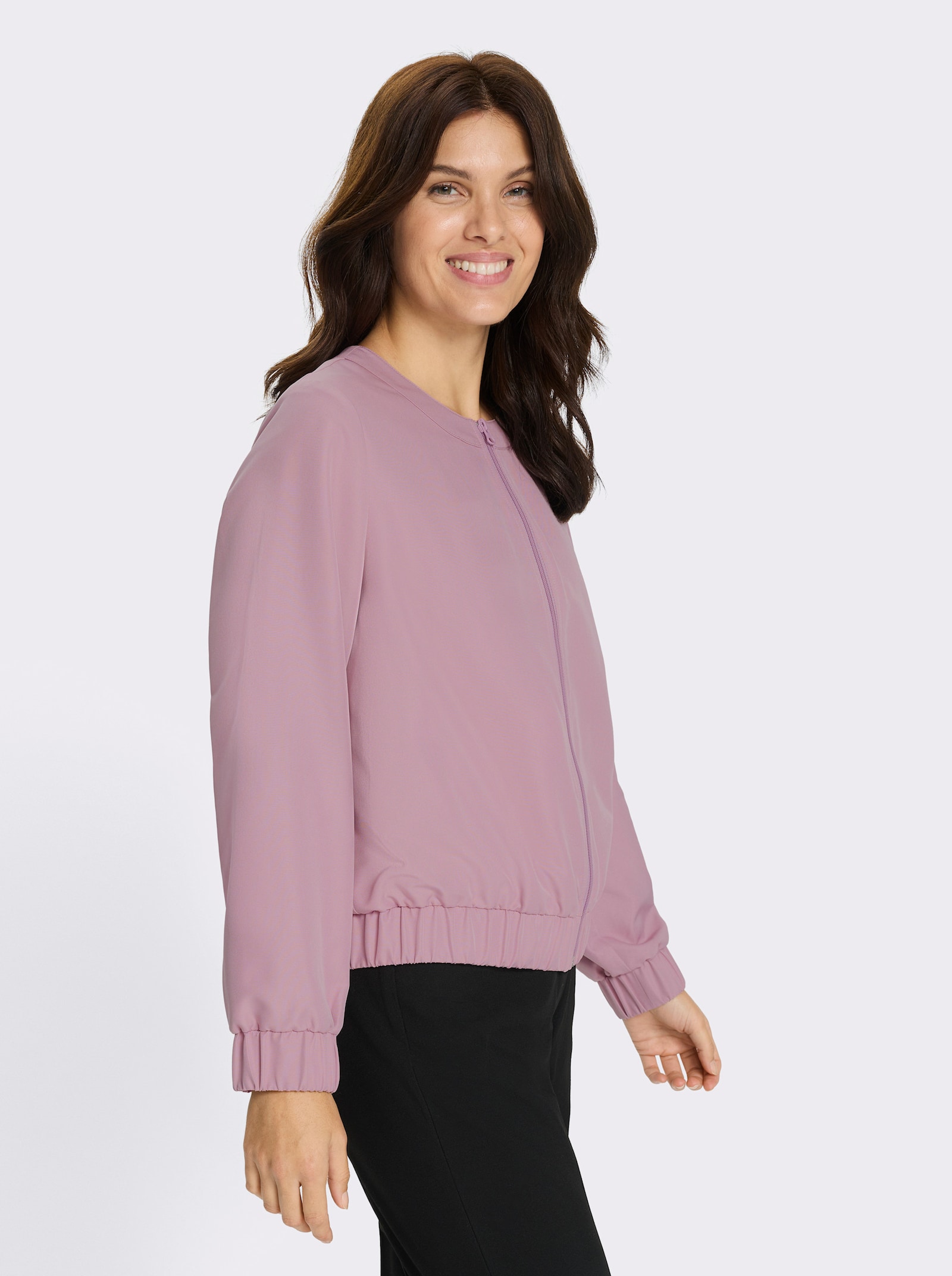 Blousonjacke mit Reißverschluss - mauve