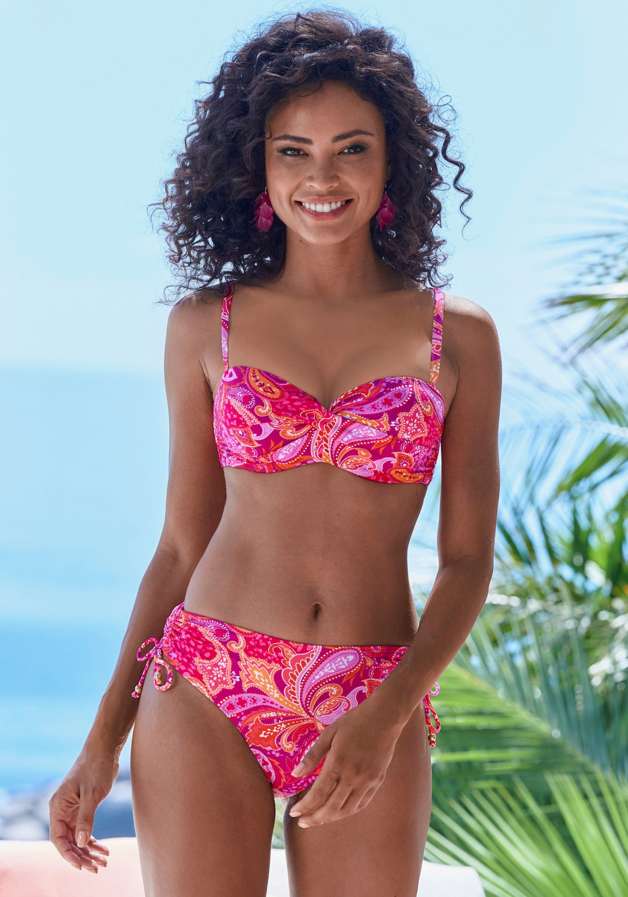 Vivance Bikini-Hose - pink bedruckt