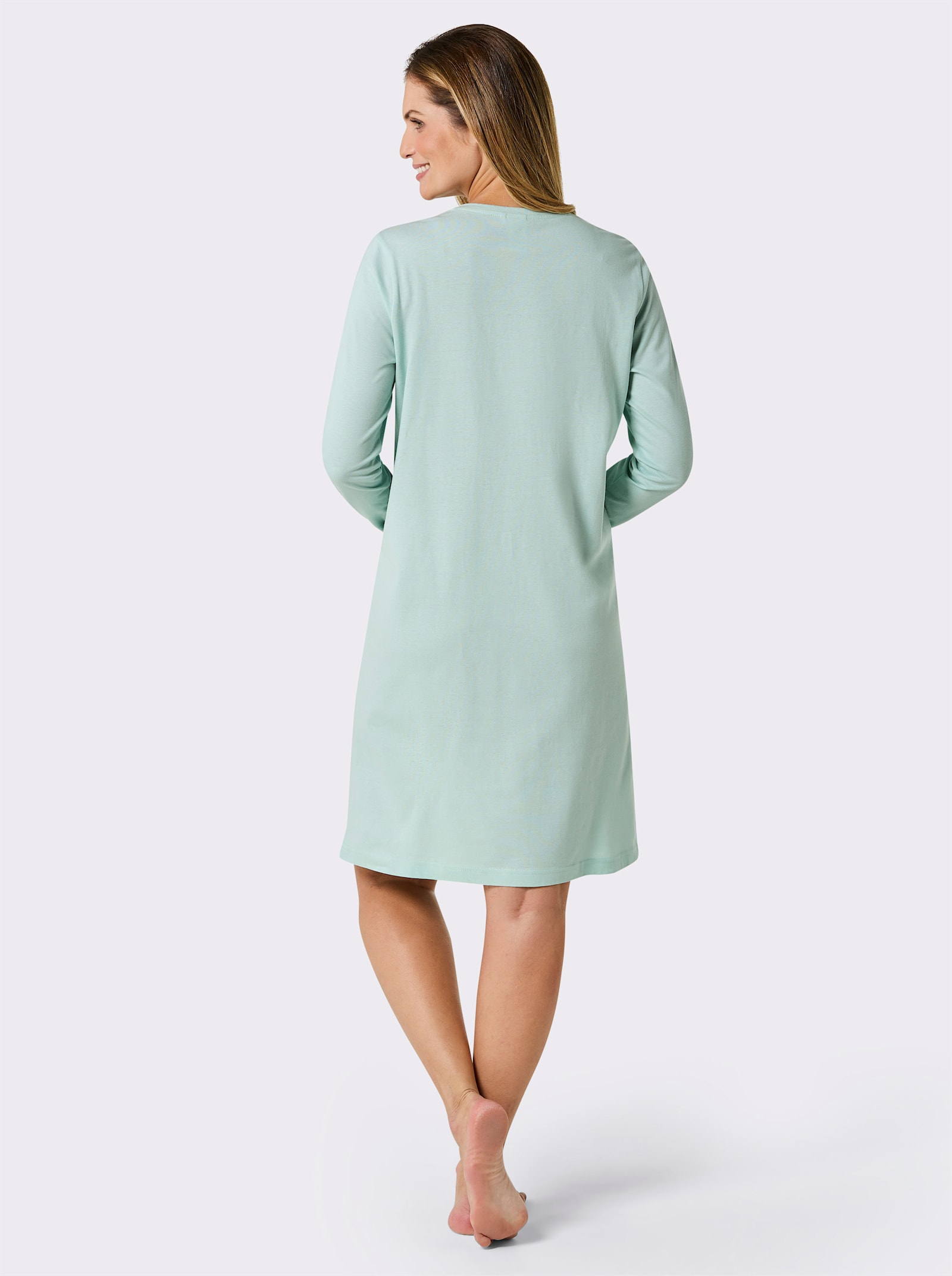 wäschepur Slaapshirts - kalkmint bedrukt + kalkmint