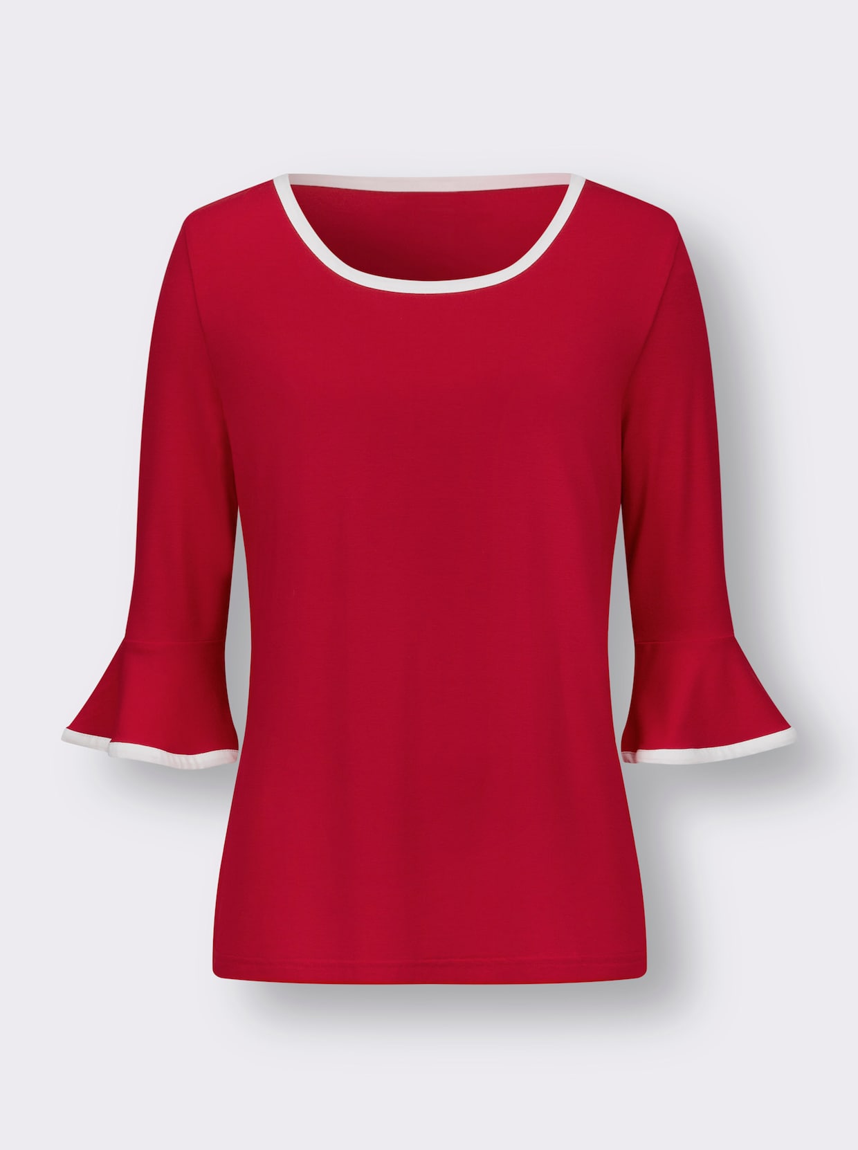 Shirt met 3/4-mouw - rood