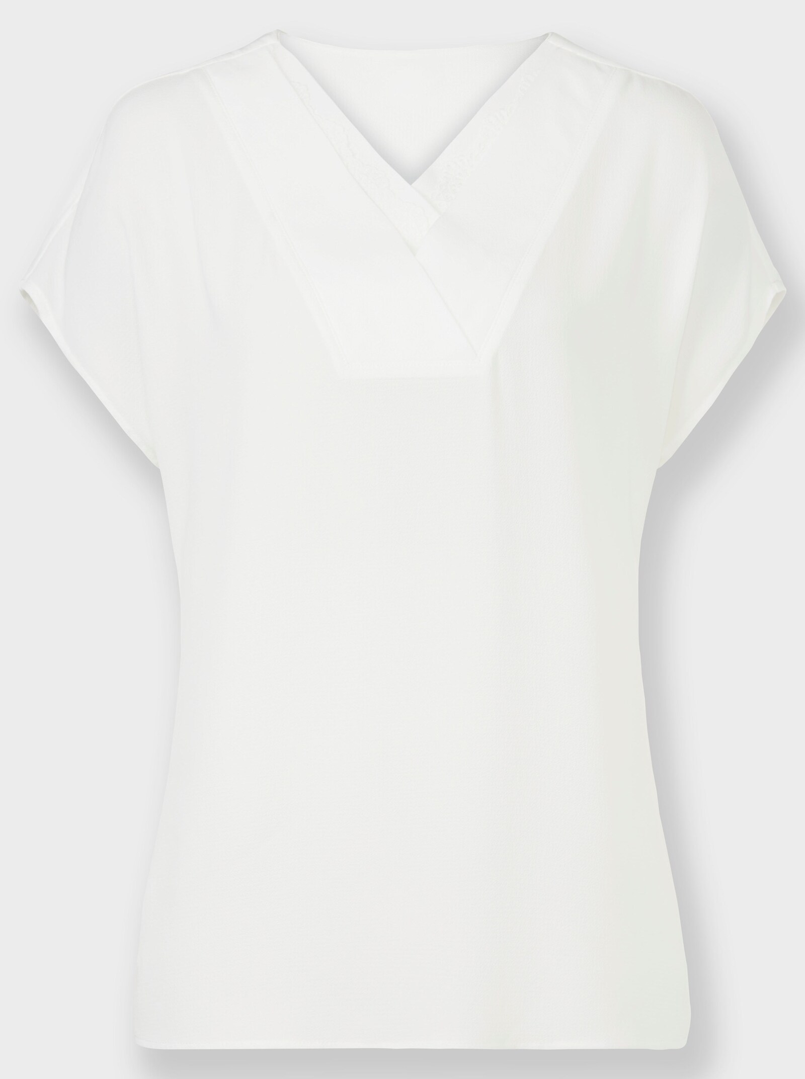 Comfortblouse met lichte structuur - ecru