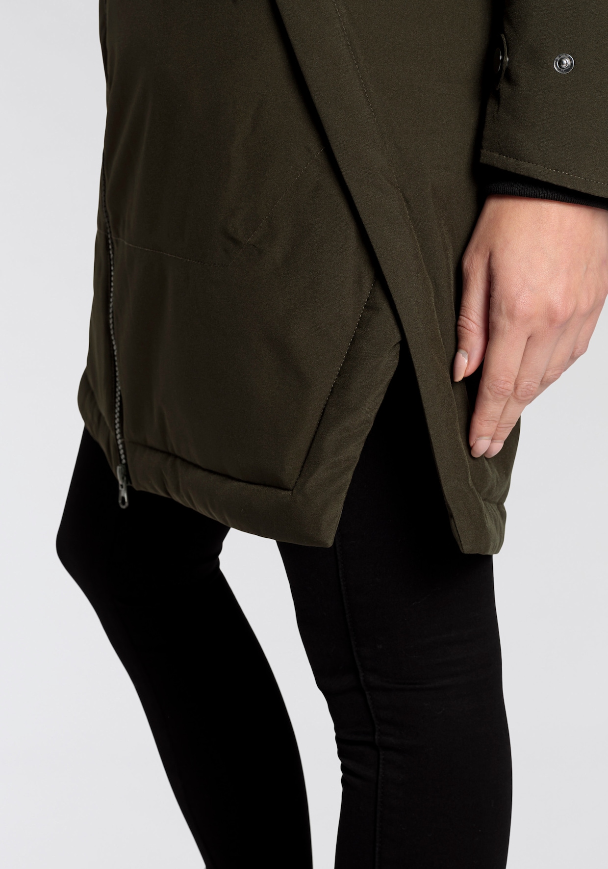 Funktionsparka - dark khaki