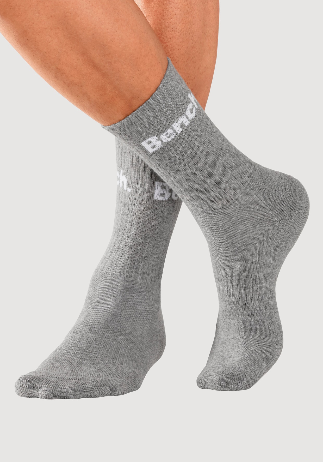 Bench. Chaussettes de tennis - 2x noir + 2x blanc + 2x gris chiné