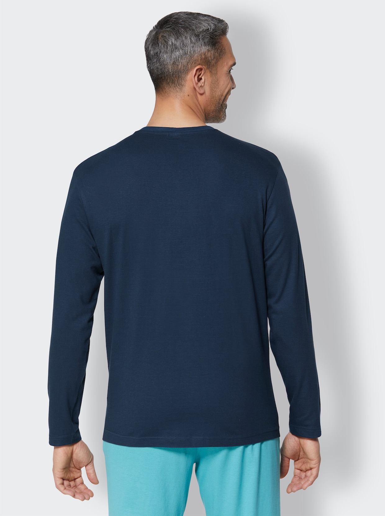 wäschepur men Pyjama-Shirt - donkerblauw