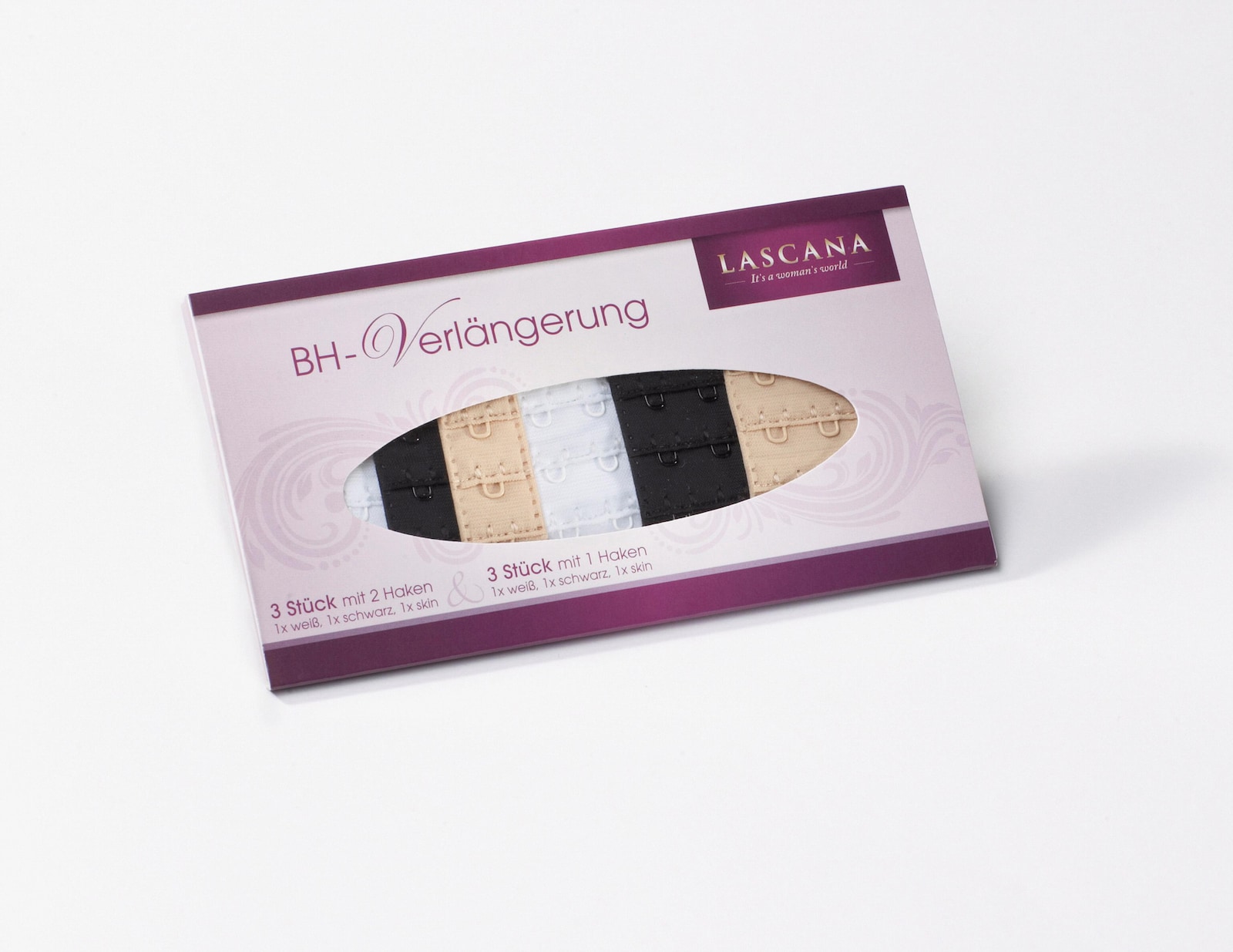 LASCANA Extension soutien-gorge - 1x caramel. 1x blanc + 1x noir