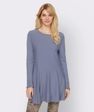 heine Longpullover in leicht ausgestellter Form - taubenblau