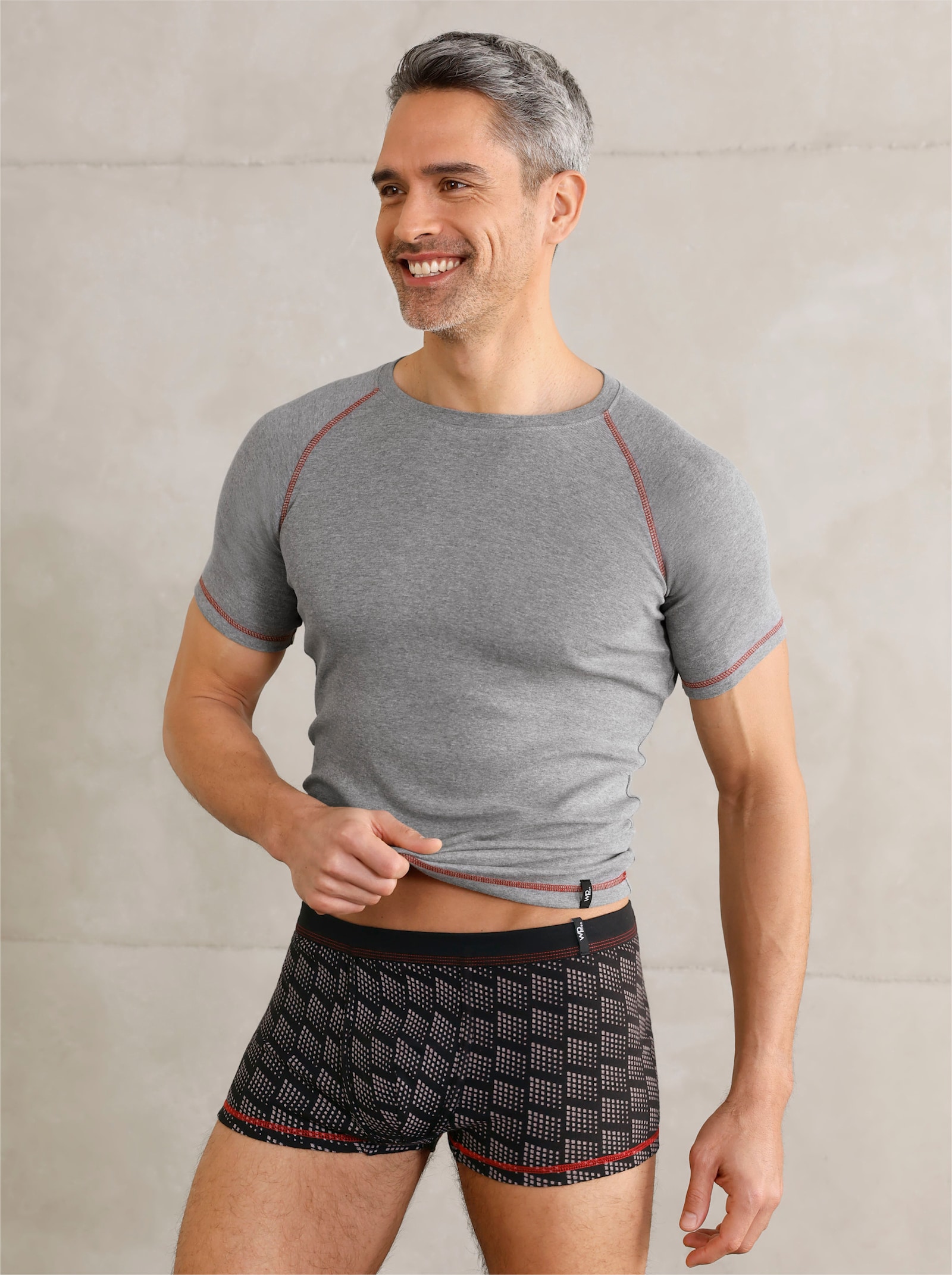 wäschepur men Shirt - anthrazit-meliert