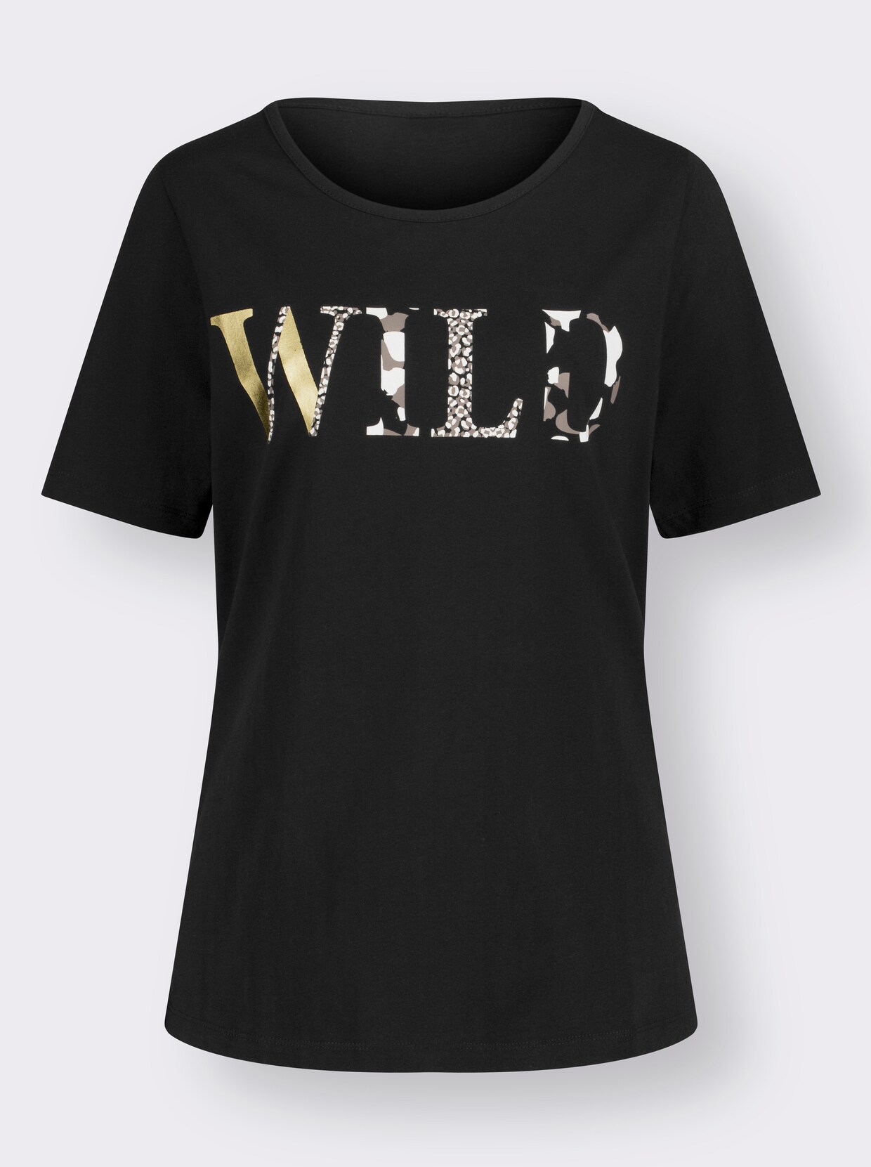 Shirt met korte mouwen - zwart geprint