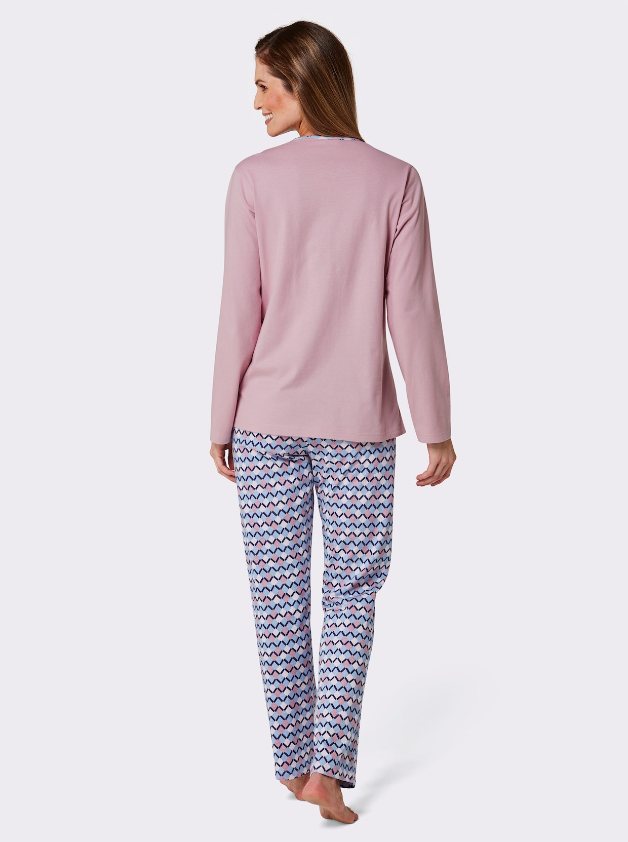 Comtessa Pyjama - roze/bleu geprint