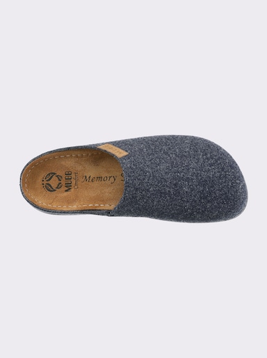 Mubb Pantoffel mit Memory-Fußbett - marine