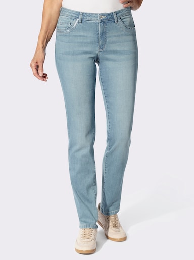 Jeans mit Push-up-Nähten - blue-bleached