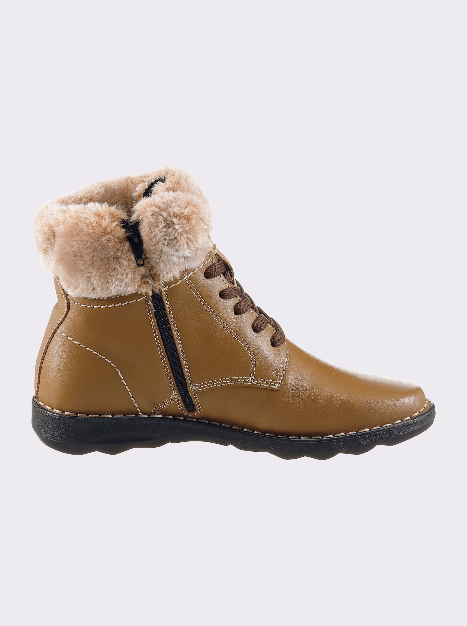 airsoft modern+ Stiefelette mit Futter - camel