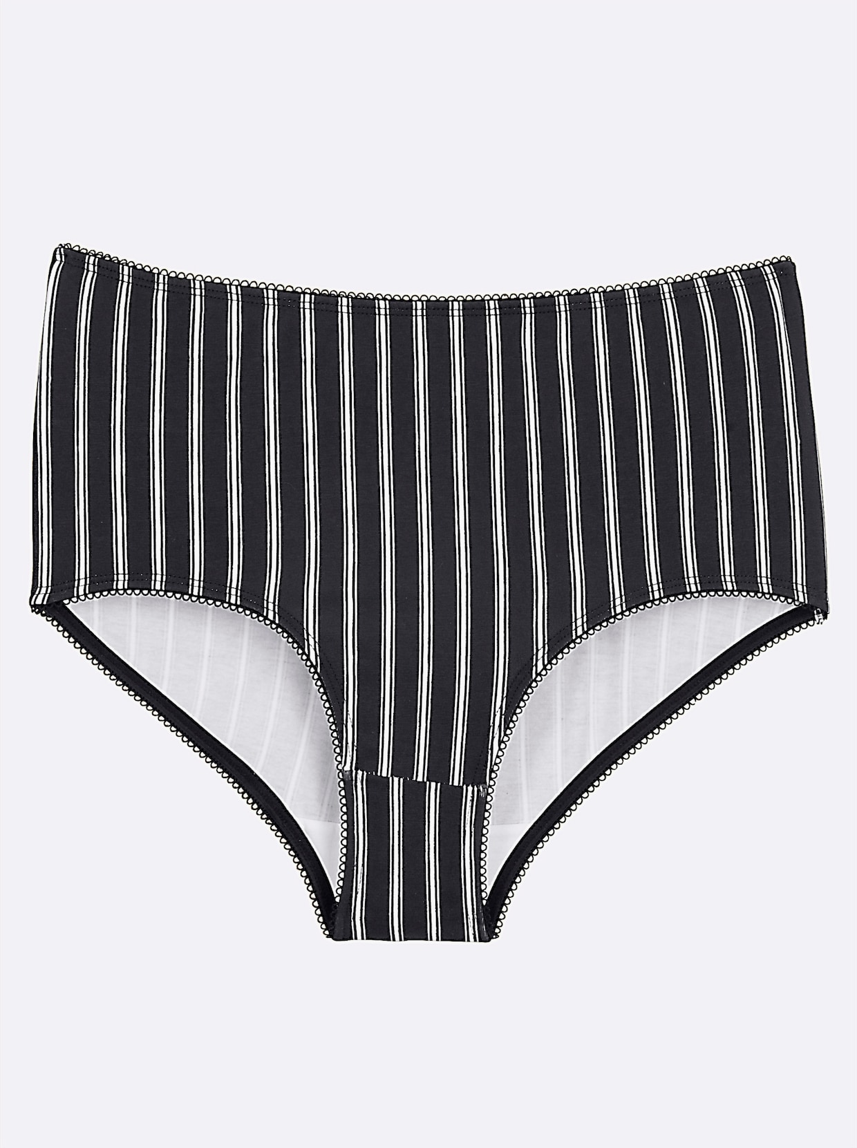 wäschepur Taillenslip - 5x weiß-schwarz-gestreift + 5x schwarz-weiß-gestreift