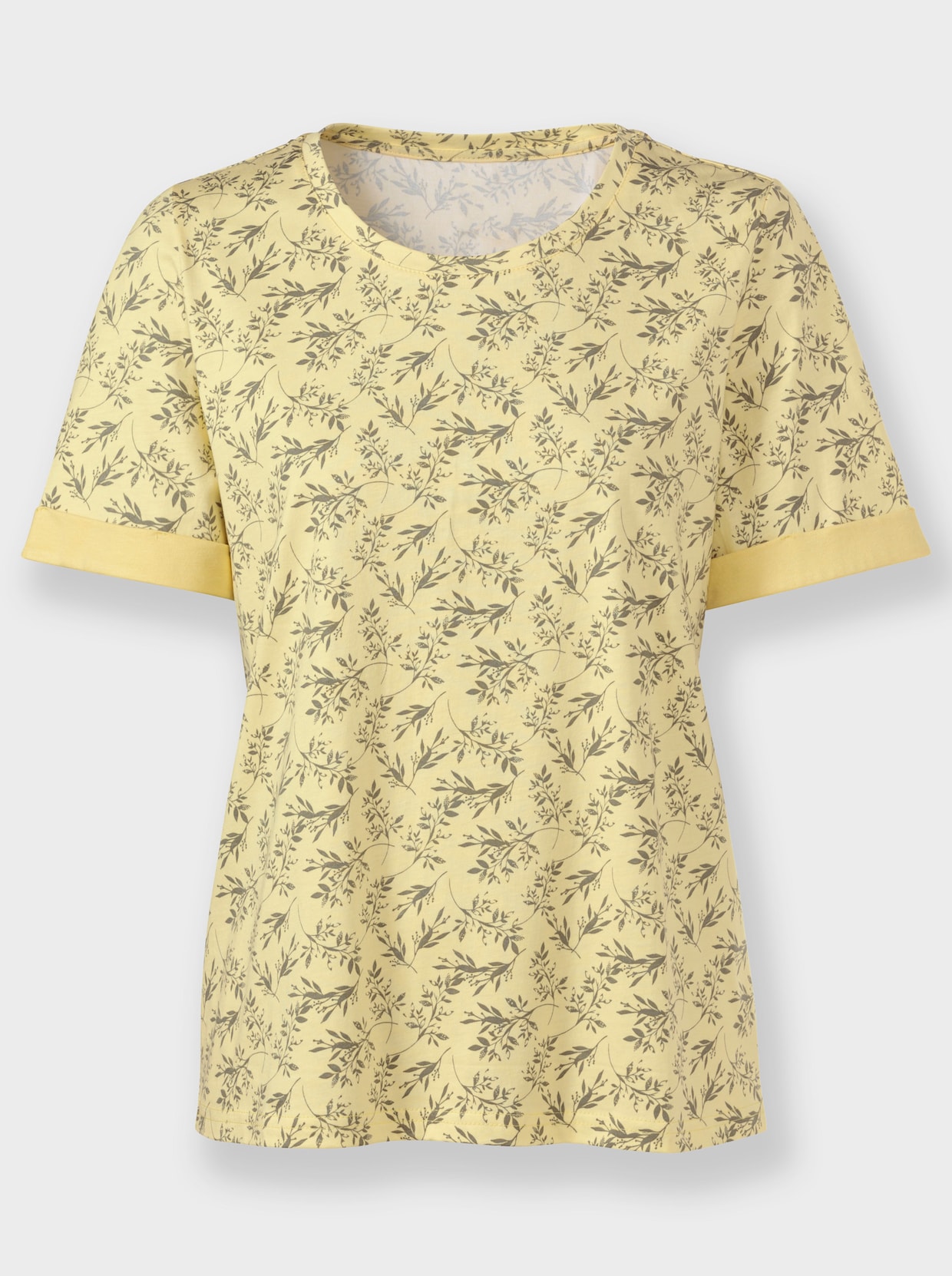 Print-Shirt - zitrone-bedruckt