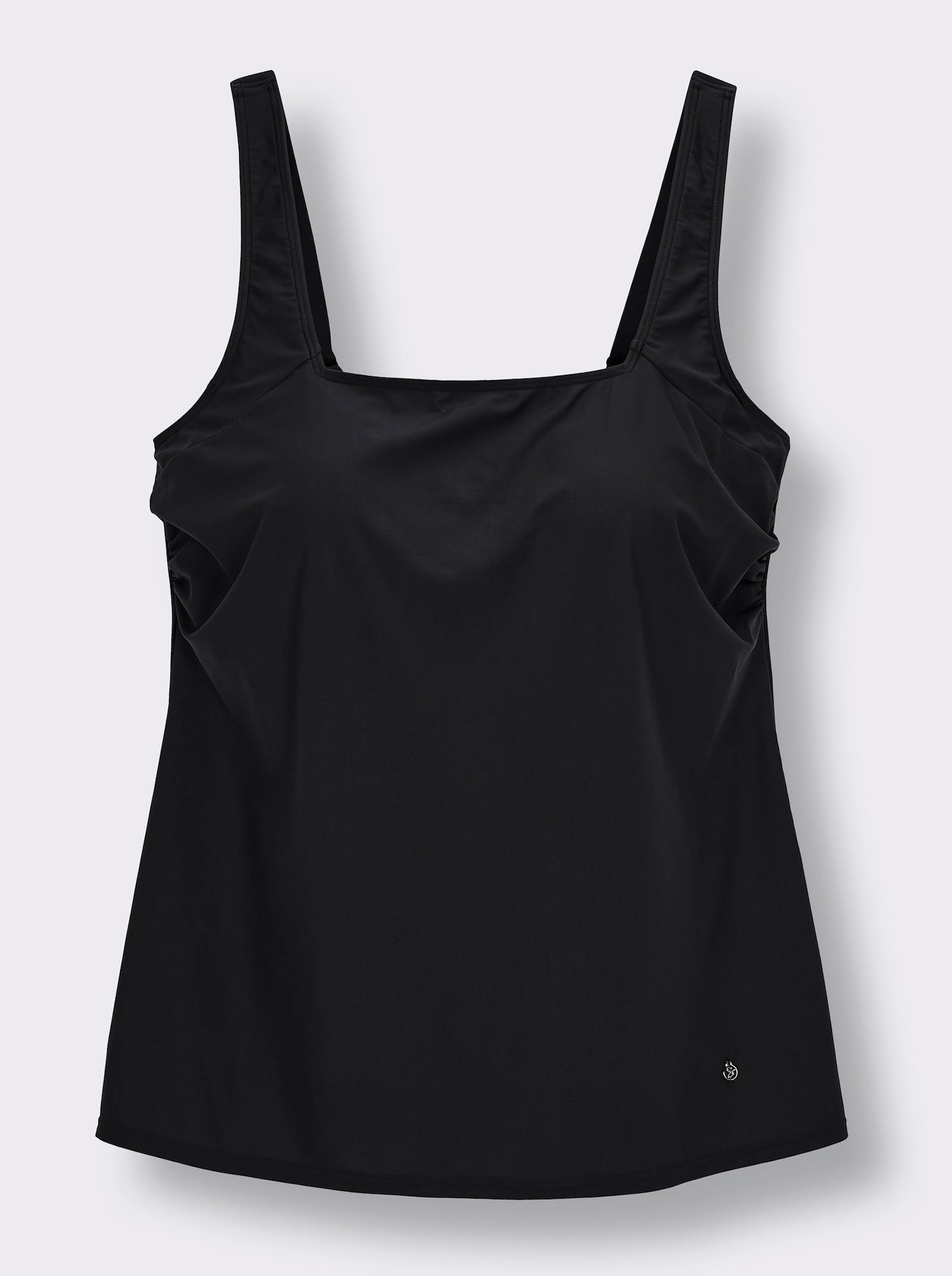 sheego Tankini-Oberteil mit Karree-Ausschnitt - schwarz