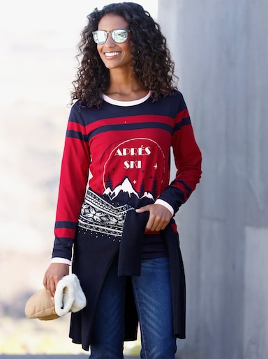 heine Langarmshirt mit Print-Motiv - marine-bedruckt