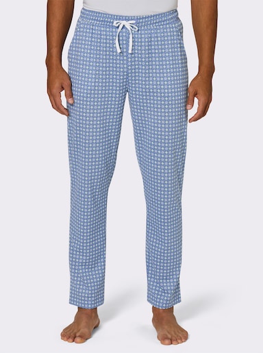 wäschepur men Hose lang - mittelblau-ozean-bedruckt