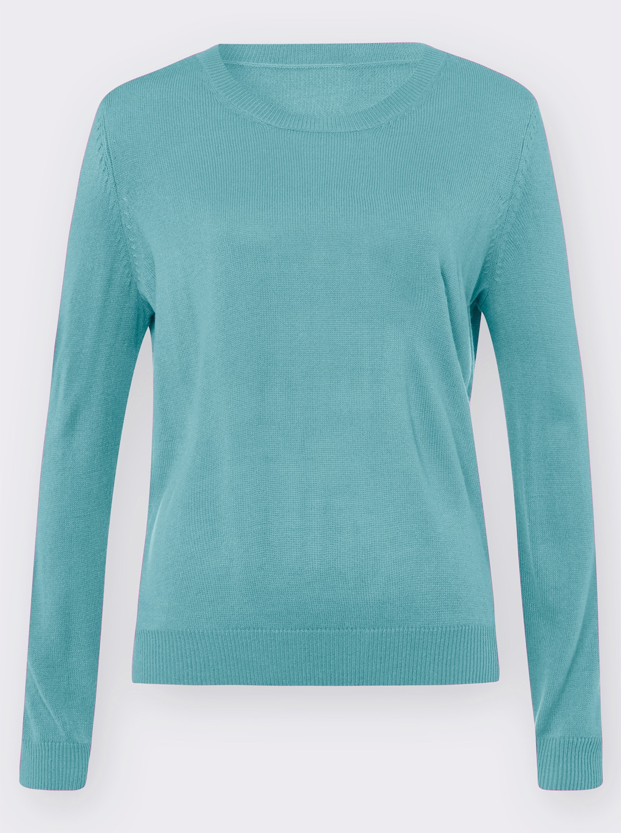 Pullover met ronde hals - aqua