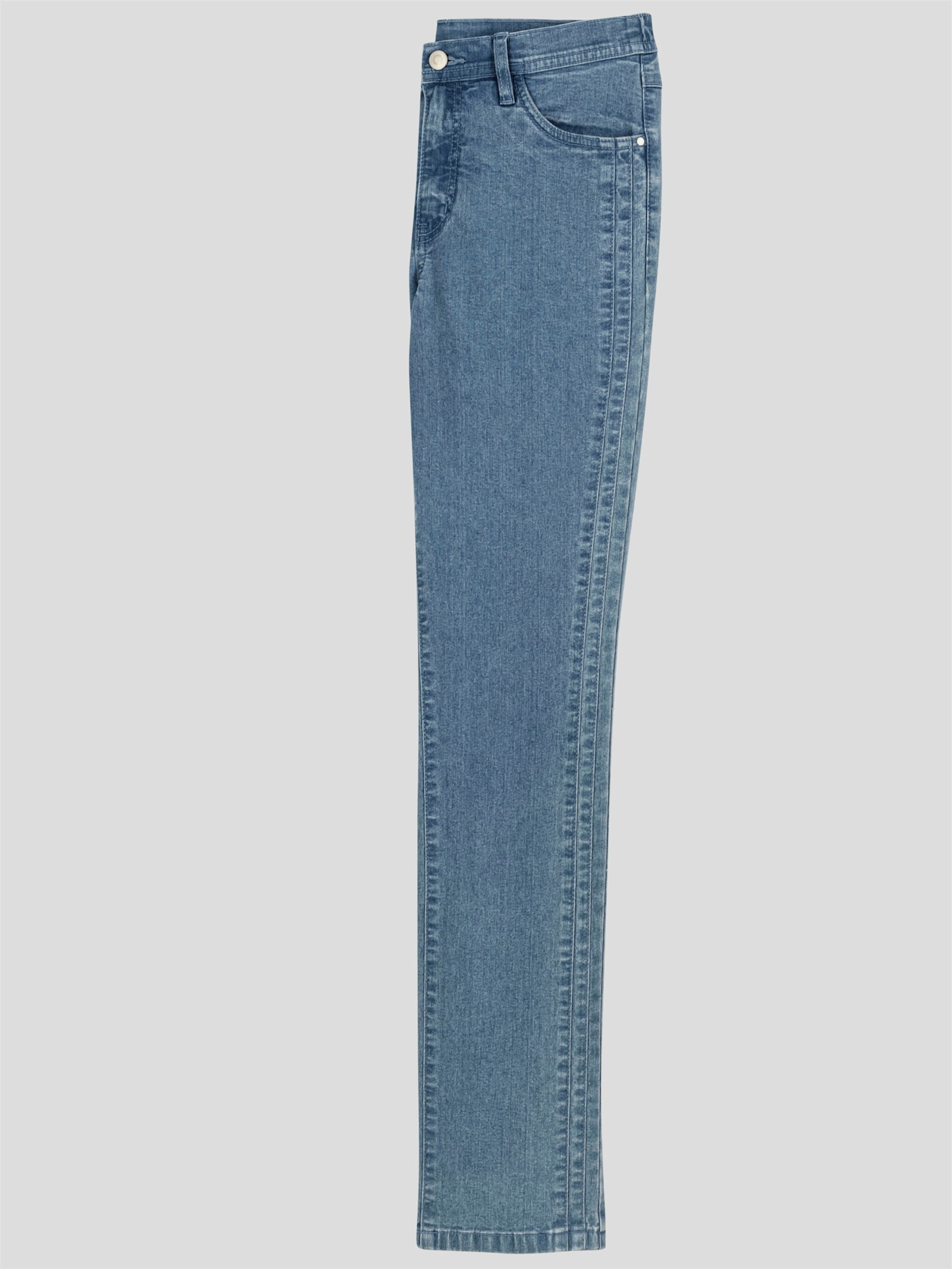 Džíny s boční vsadkou - bělená modrá