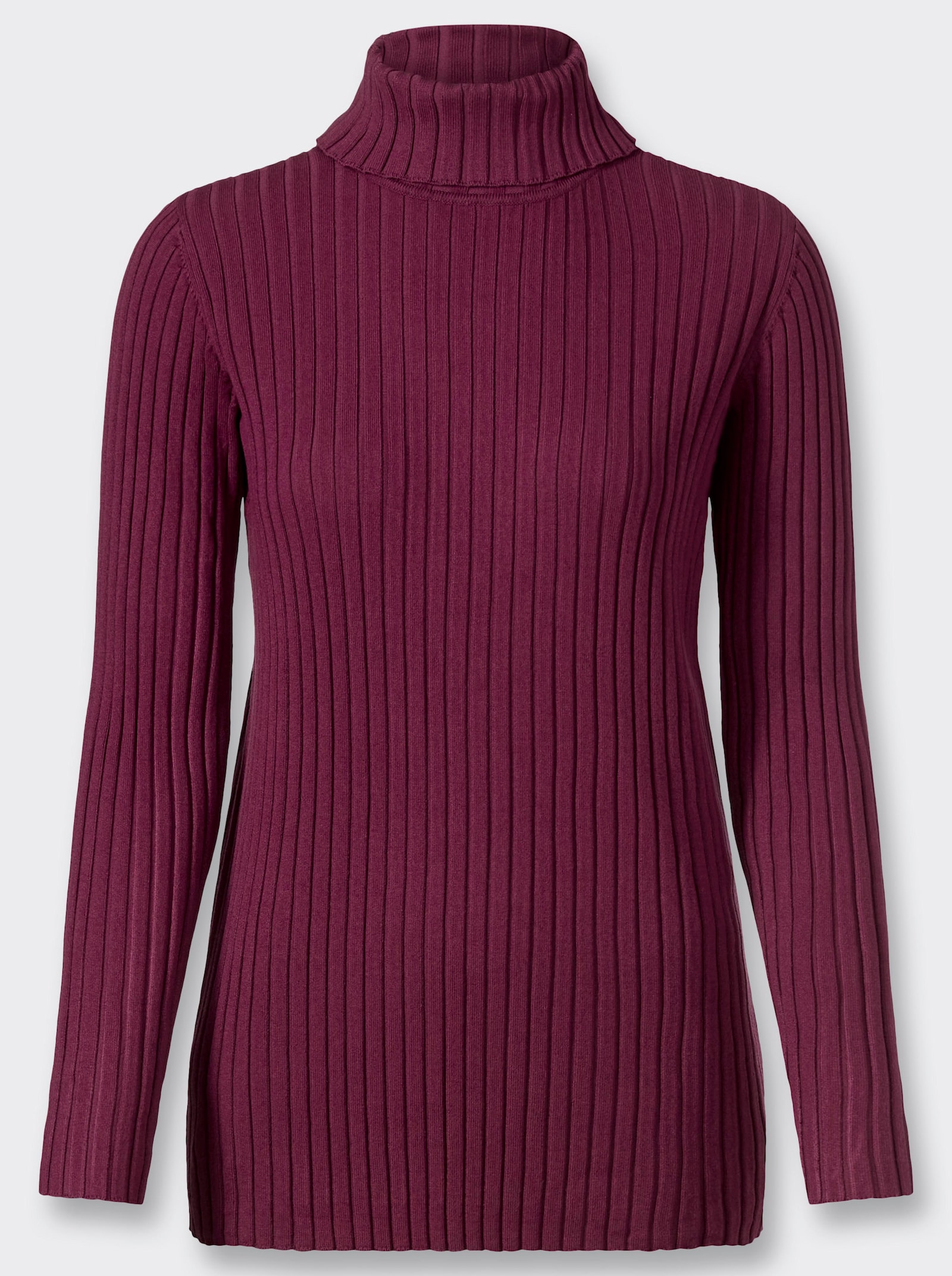 heine Feinstrickpullover mit Rollkragen - bordeaux