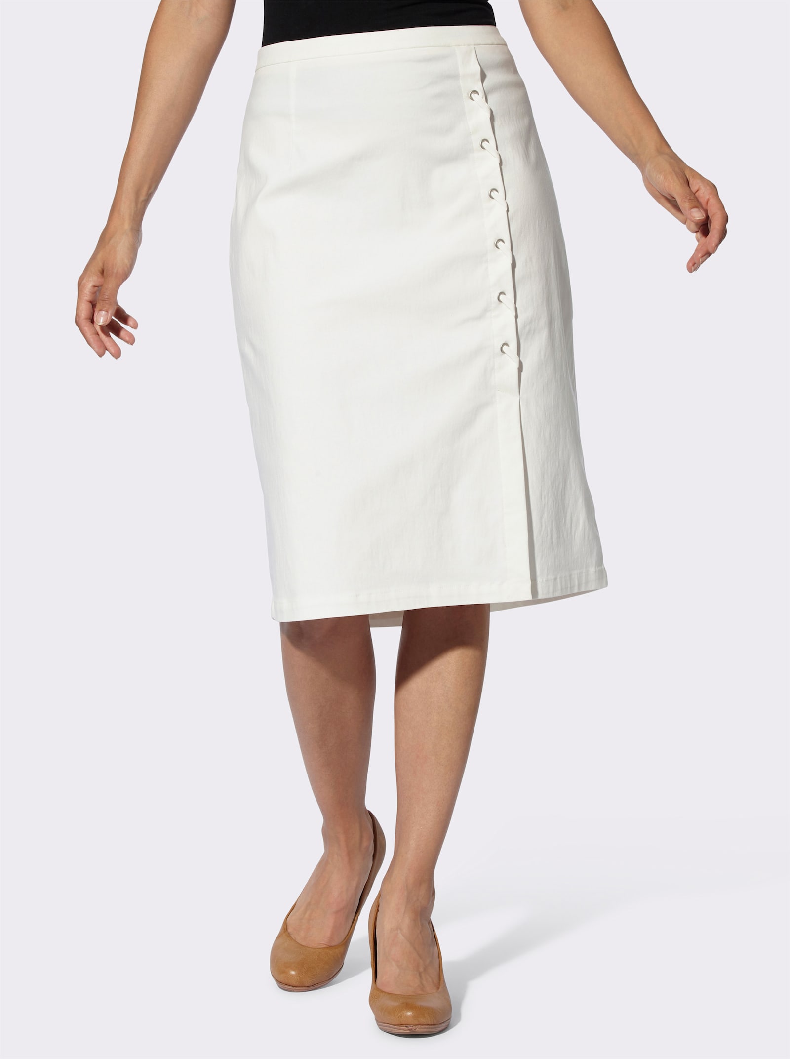 Schlupfrock mit Formbund - ecru