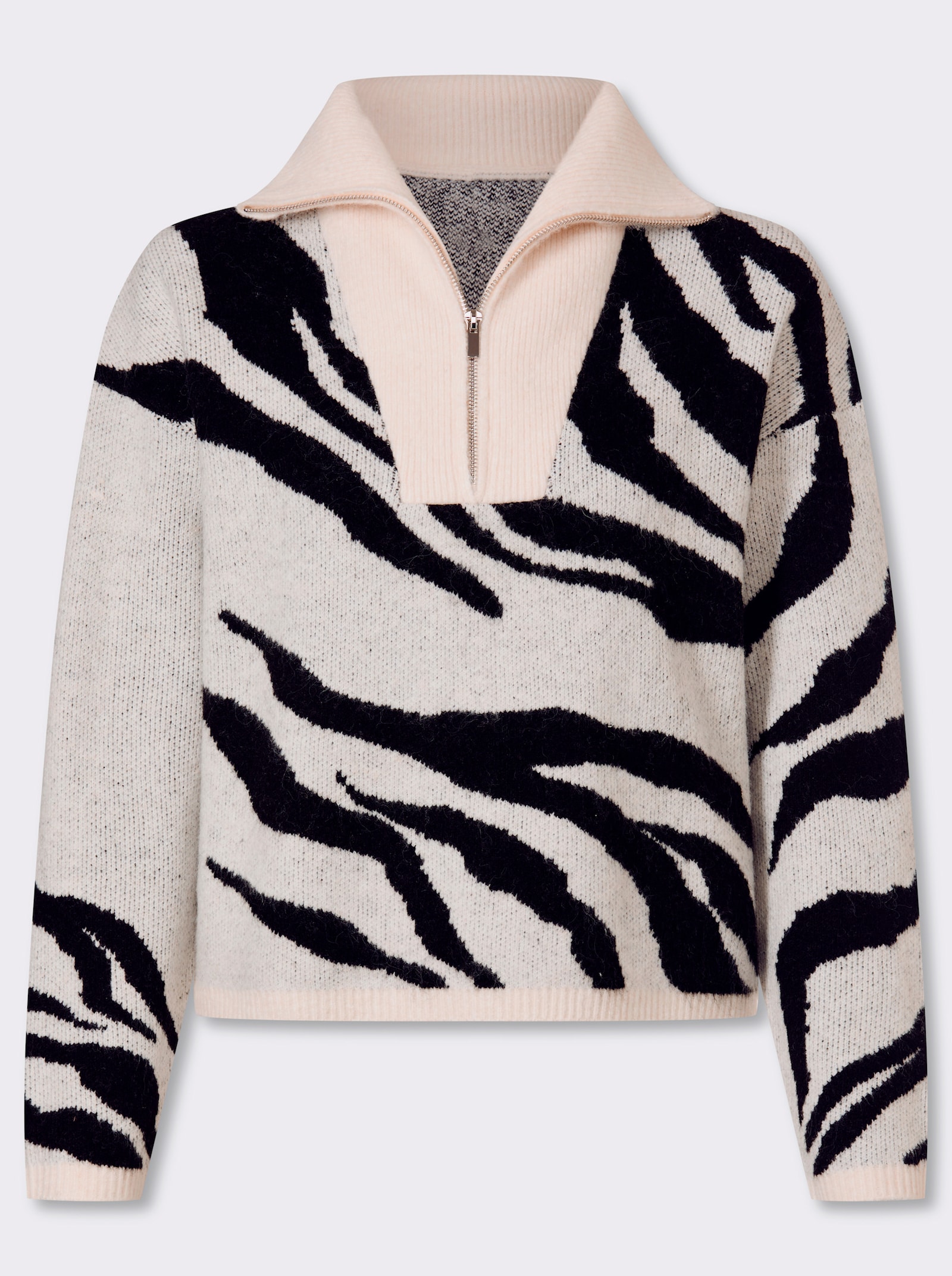 heine Troyer im Zebra-Dessin - champagner-schwarz-gemustert