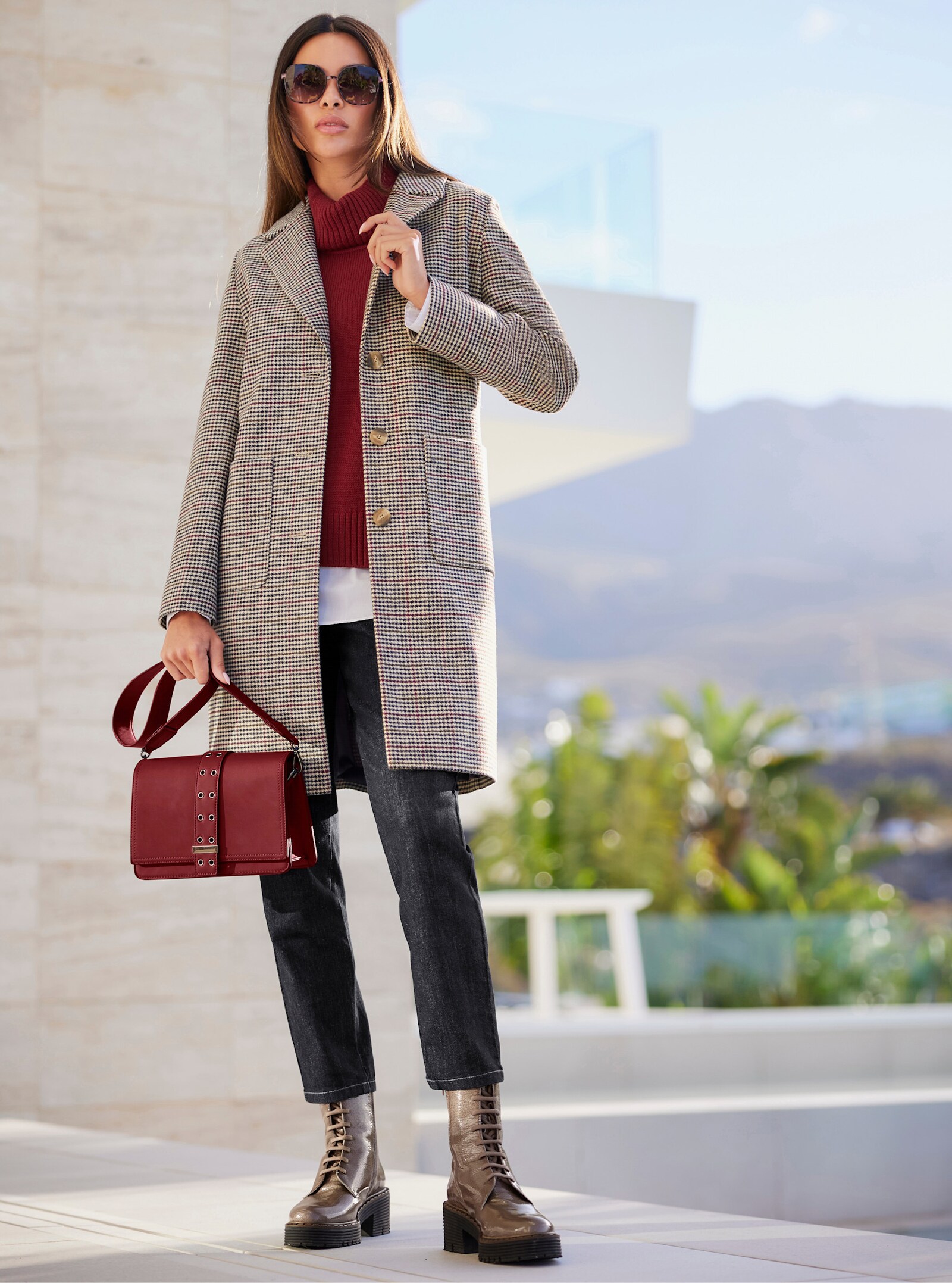 heine Tasche - dunkelrot