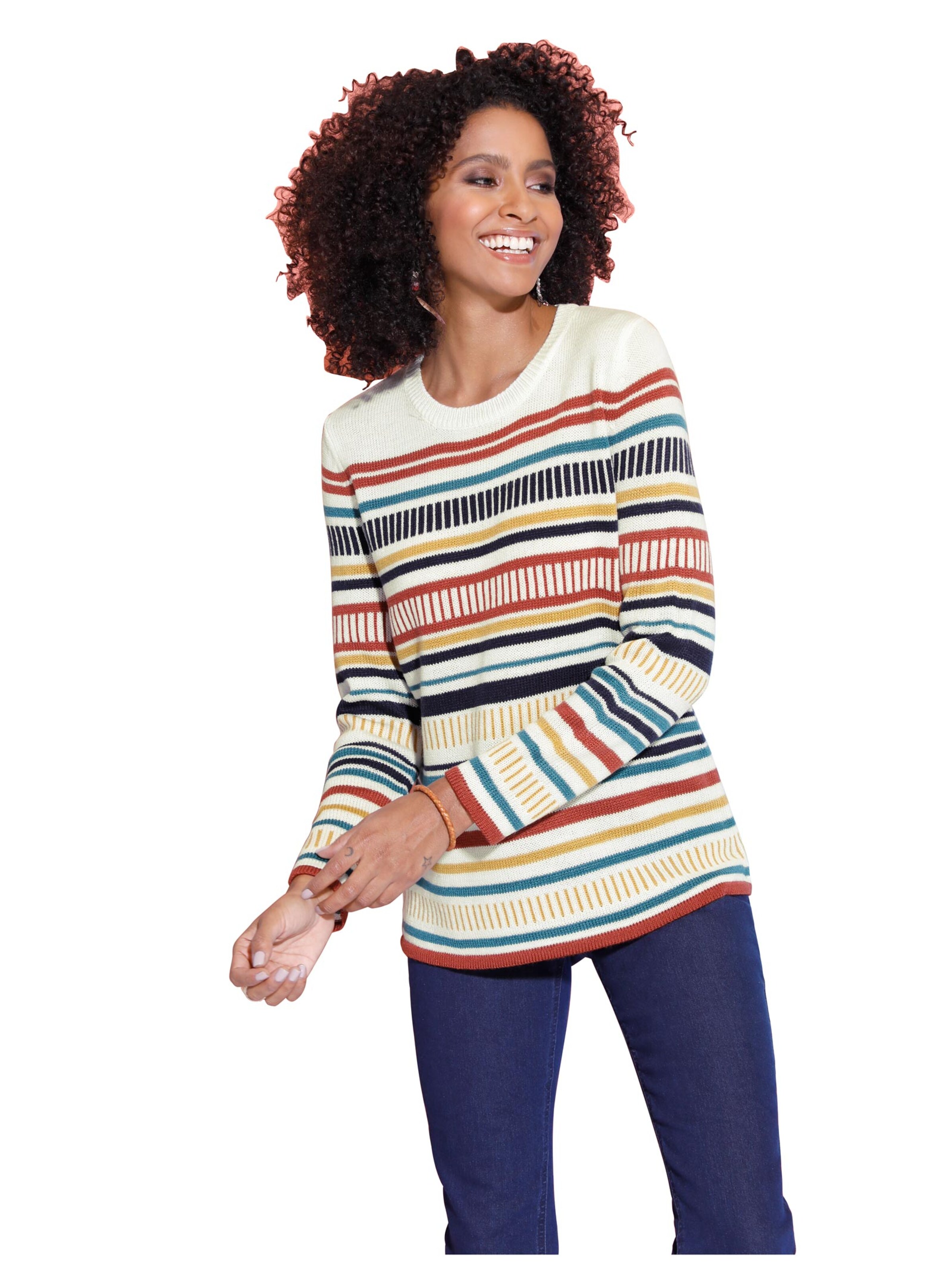 Pullover - bunt-gestreift
