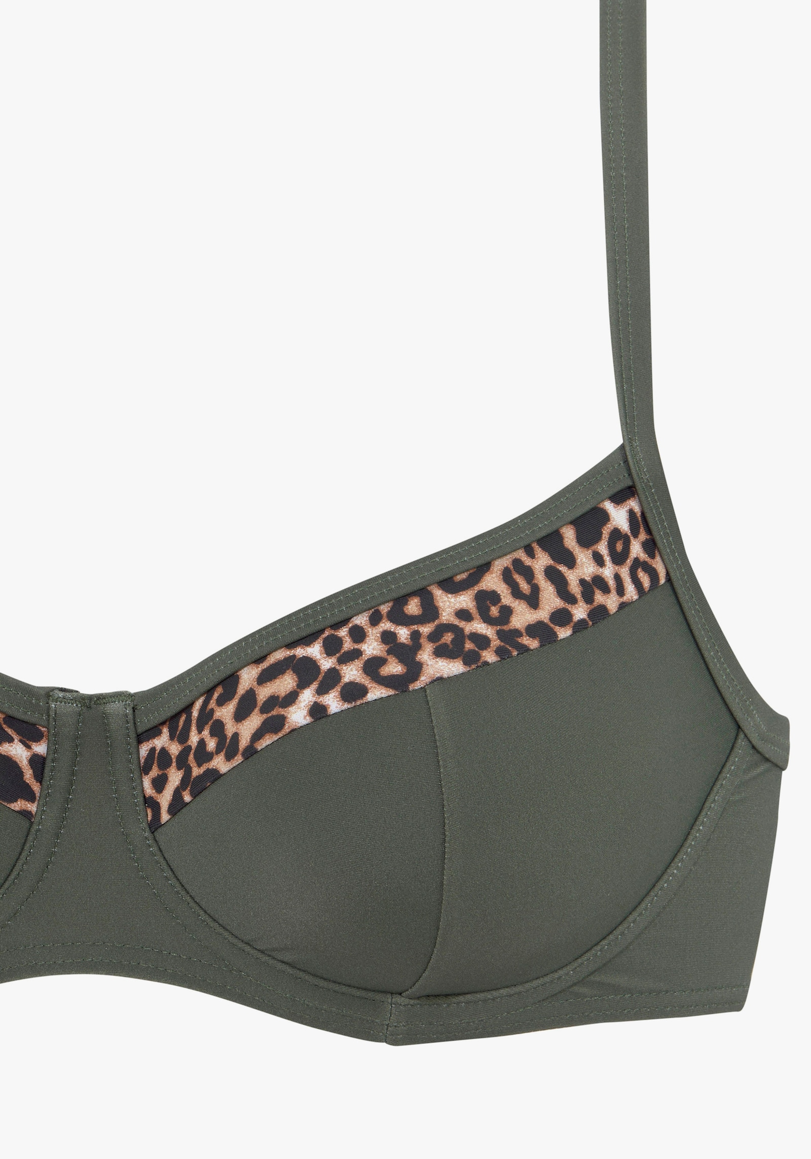 LASCANA Bügel-Bikini-Top - oliv-leo