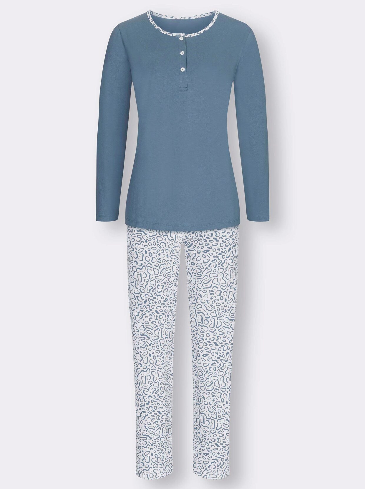 wäschepur Schlafanzug - jeansblau-gemustert