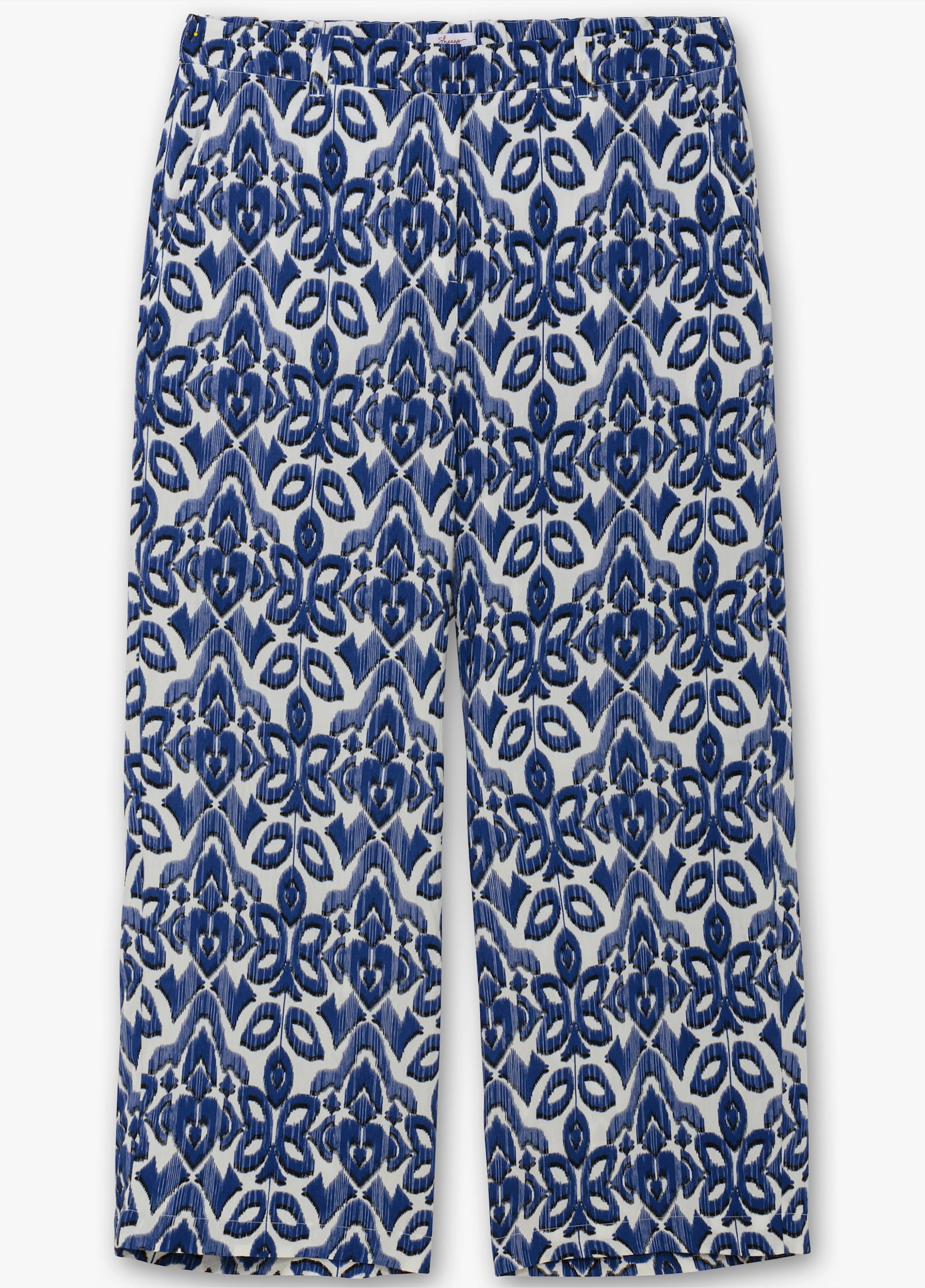 sheego Hose in weiter Beinform, bedruckt - ecru-gemustert