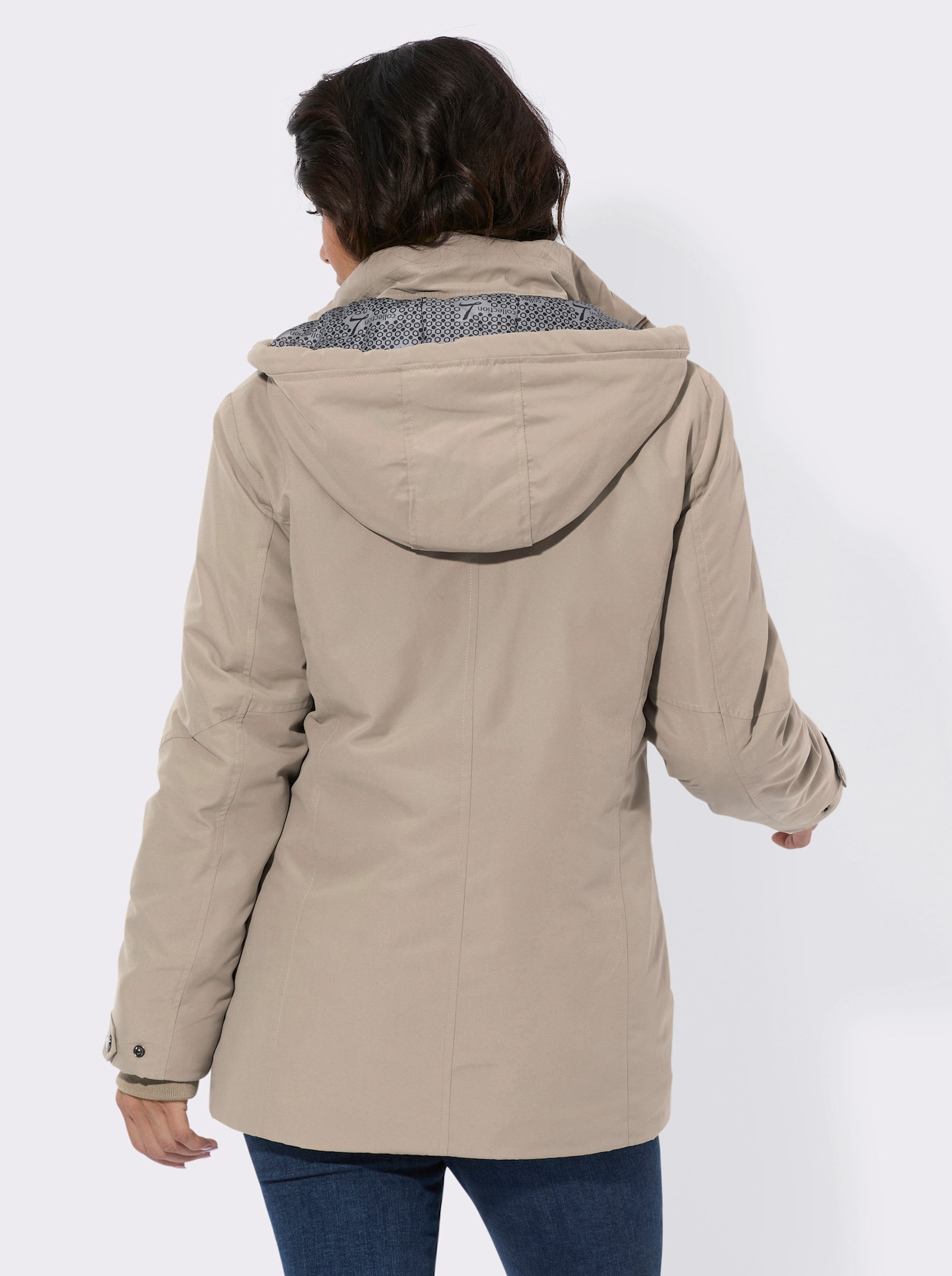 Jacke mit weitenregulierbaren Ärmeln - sesam