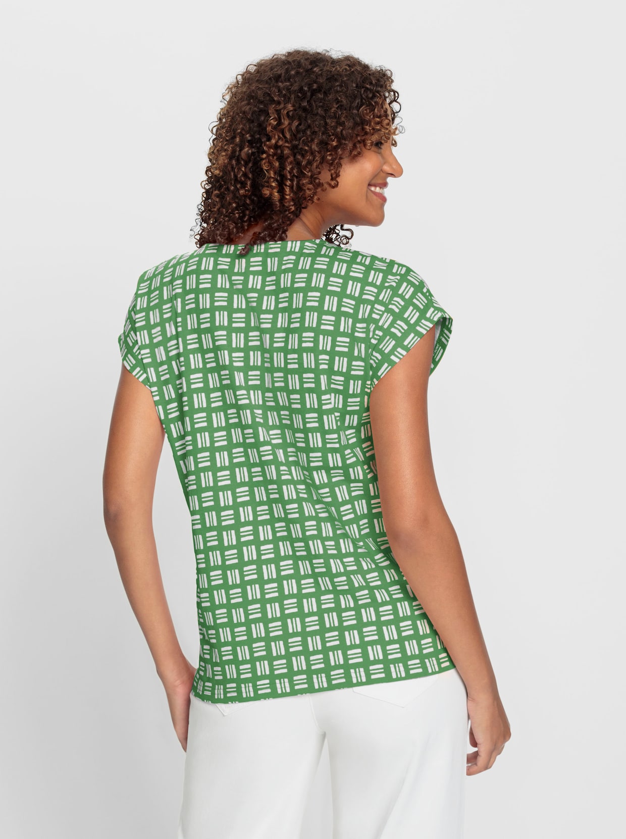 Print-Shirt - apfel-ecru-bedruckt