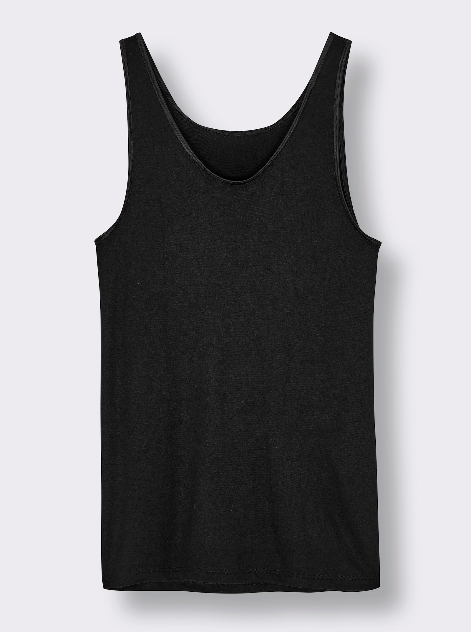 wäschepur Achselhemd in Modal-Qualität - schwarz