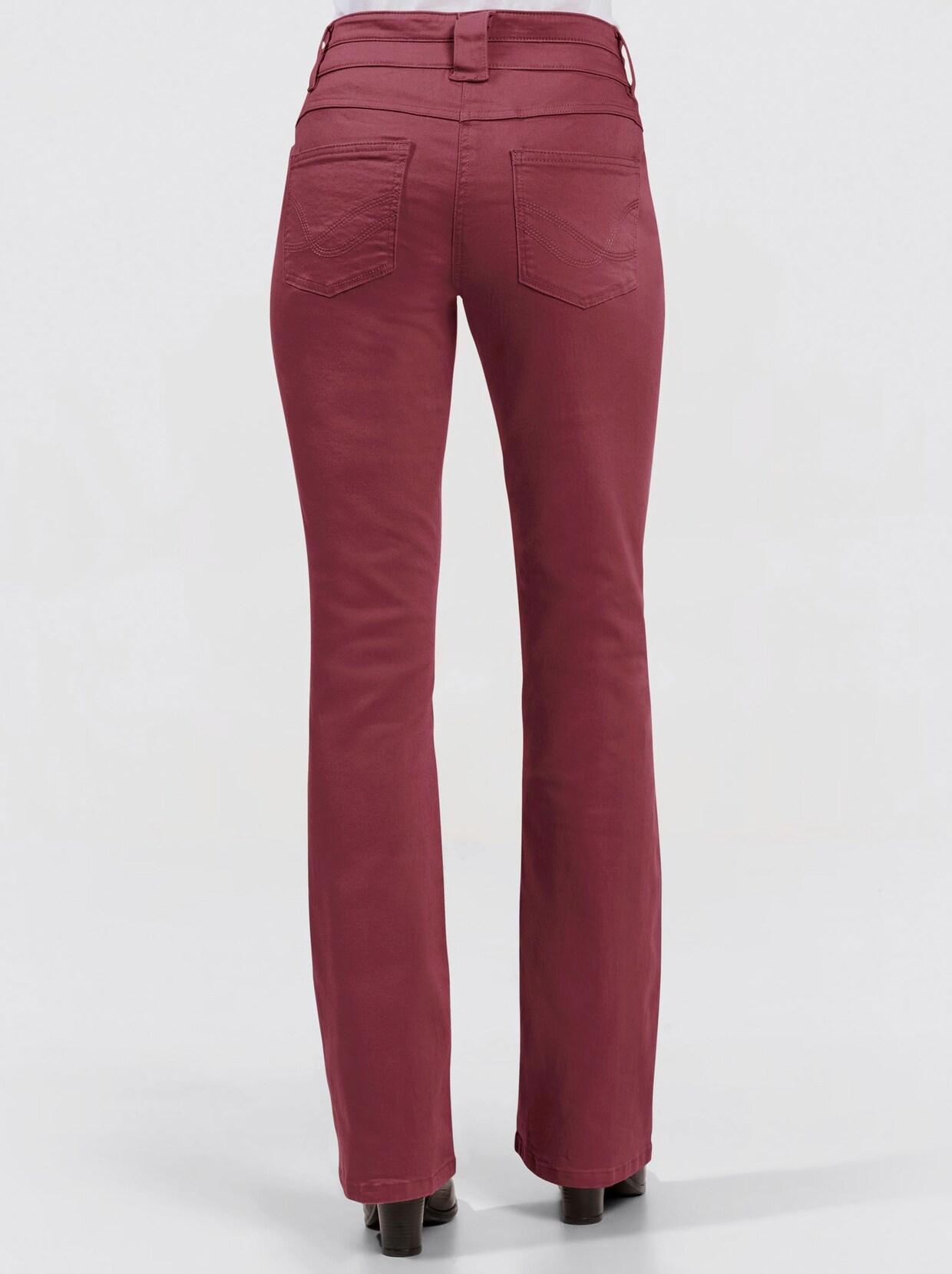 Bootcut-Jeans - burgund