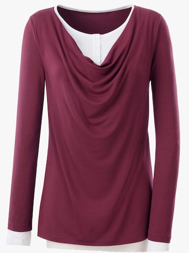 2-in-1-Shirt - bordeaux