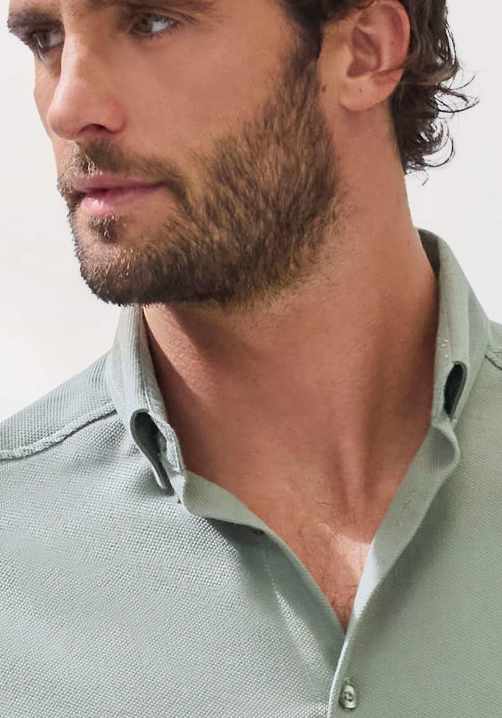 H.I.S Langarmhemd - salbei