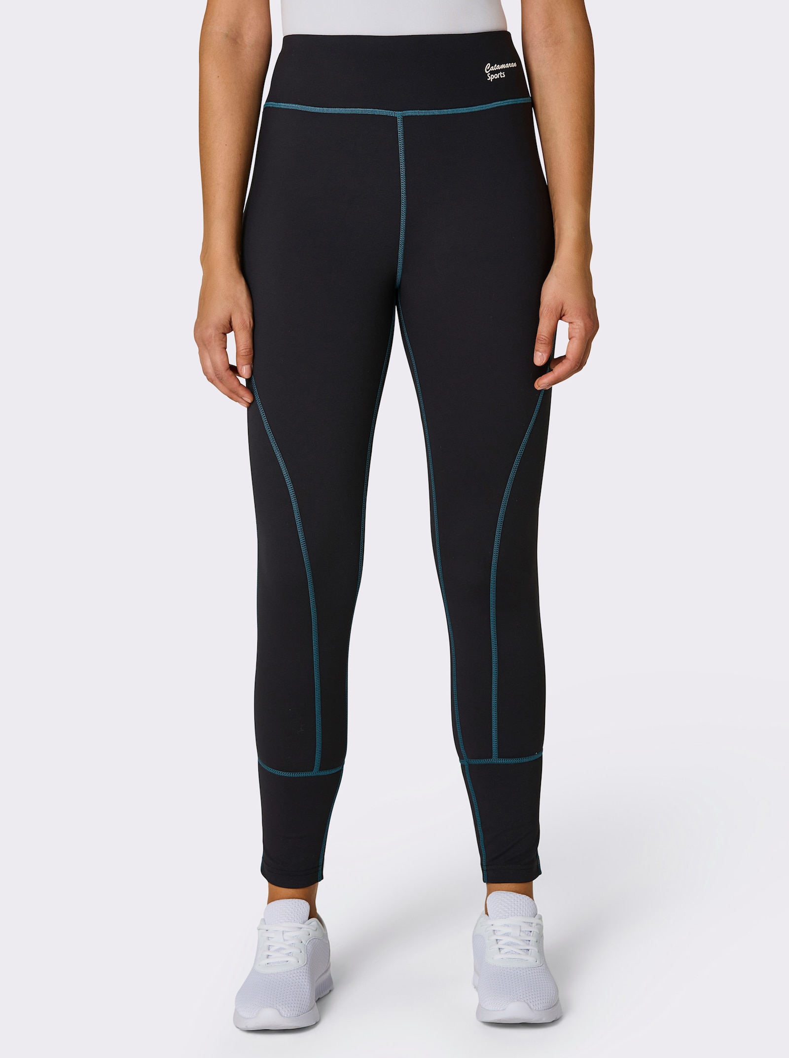 Catamaran Sports Leggings mit extra breitem Bund - schwarz