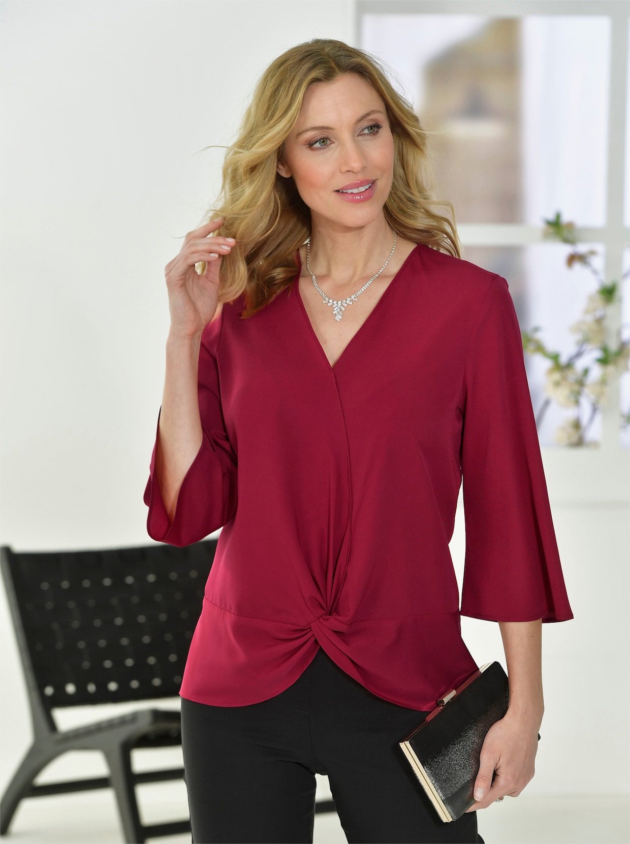 Comfortabele blouse - kers